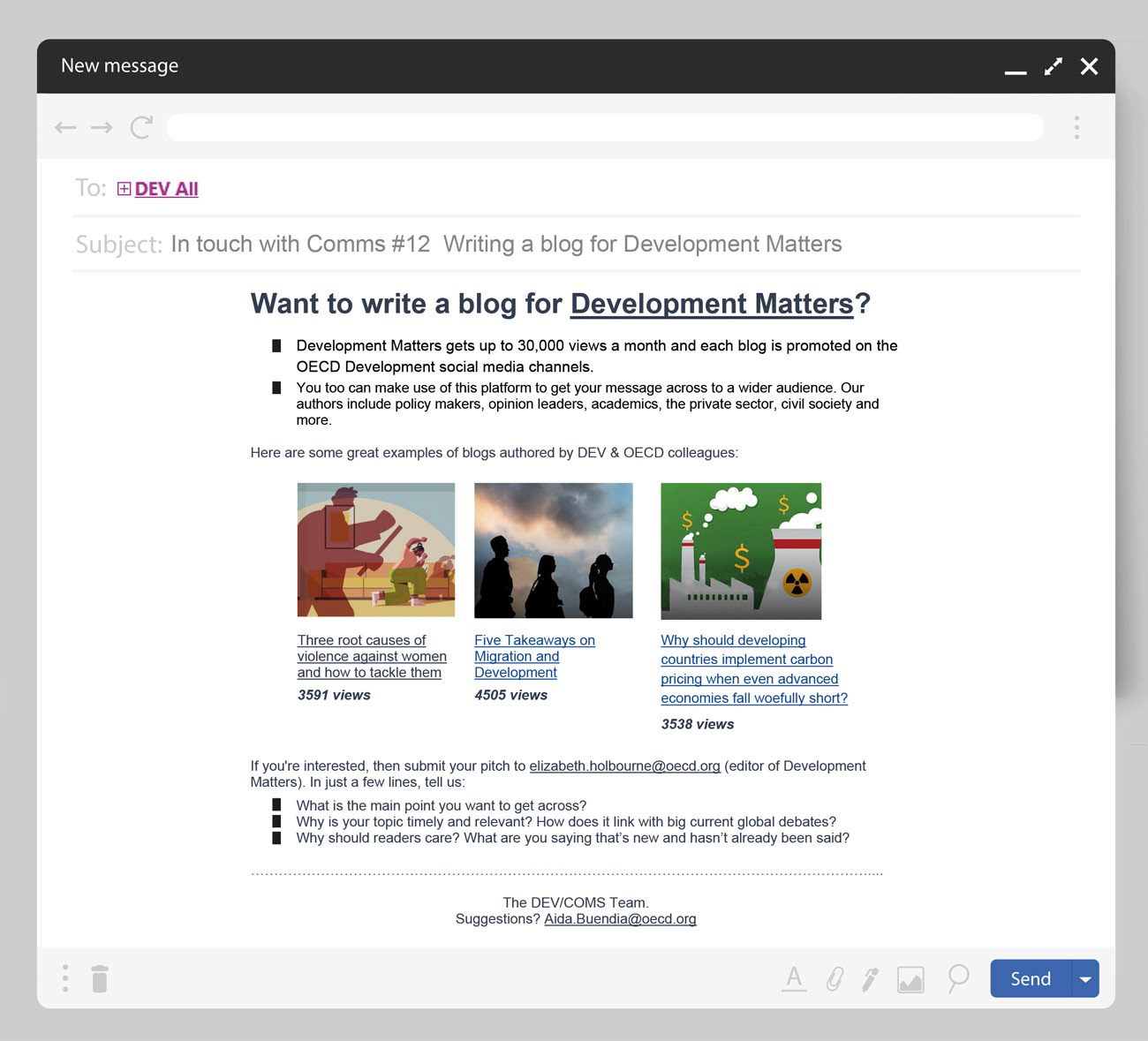 In touch with Comms #12  Writing a blog for Development Matters 
