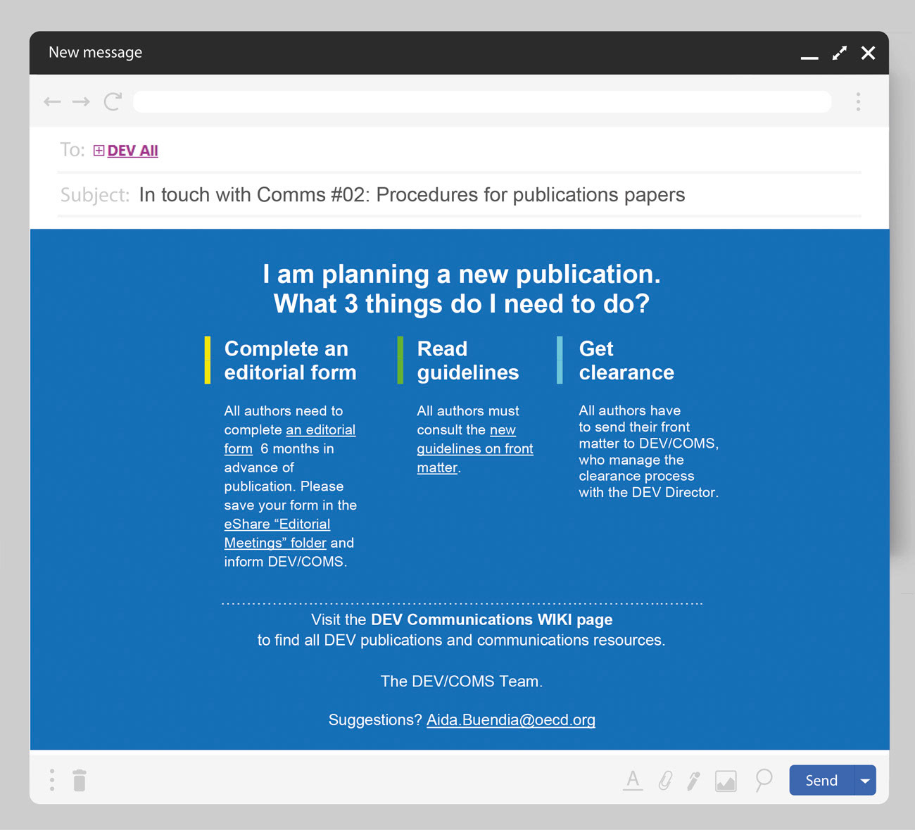 In touch with Comms #02 Procedures for publications papers