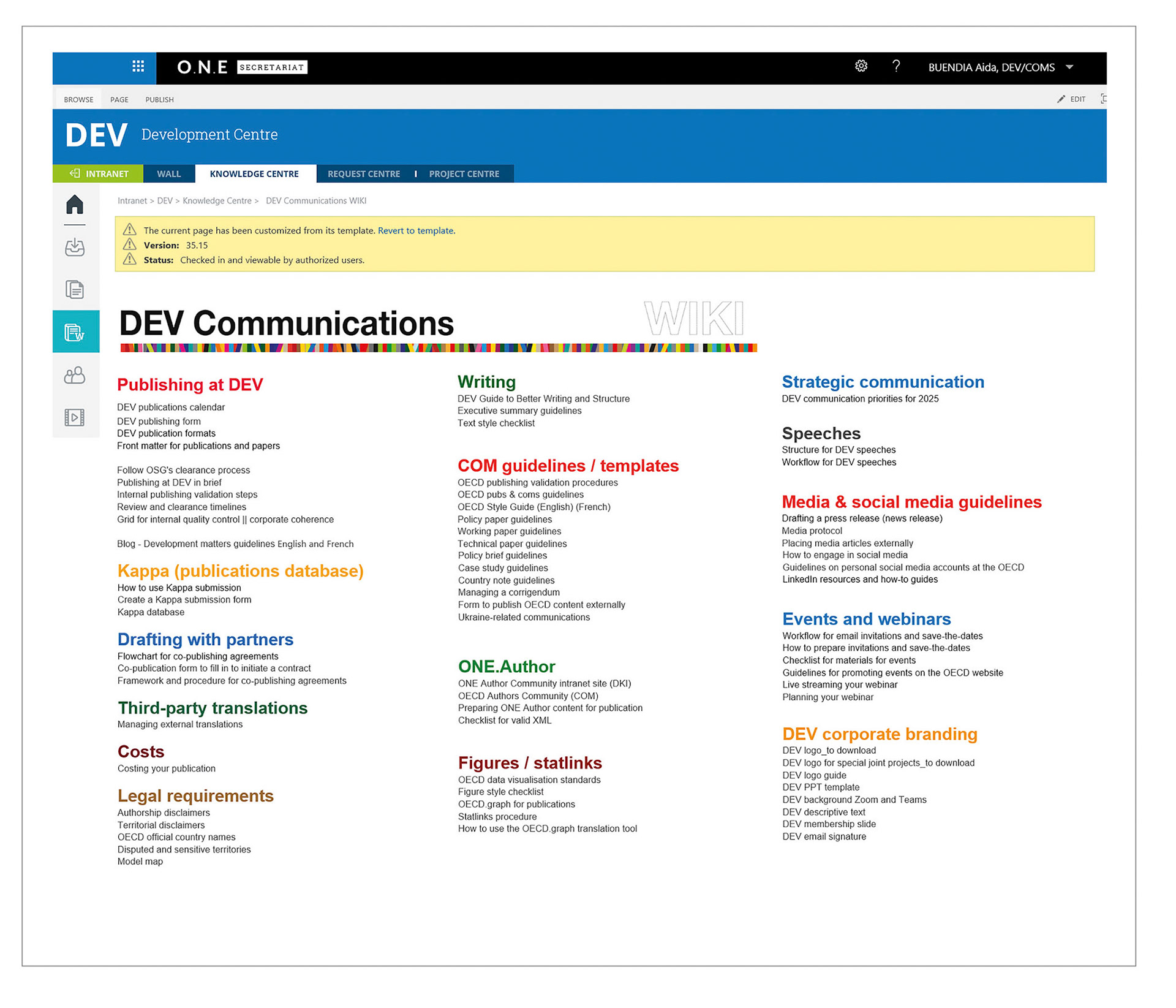 Dev Communciations Wikipage.indd