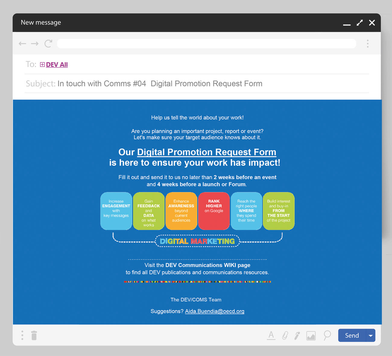 In touch with Comms #04  Digital Promotion Request Form