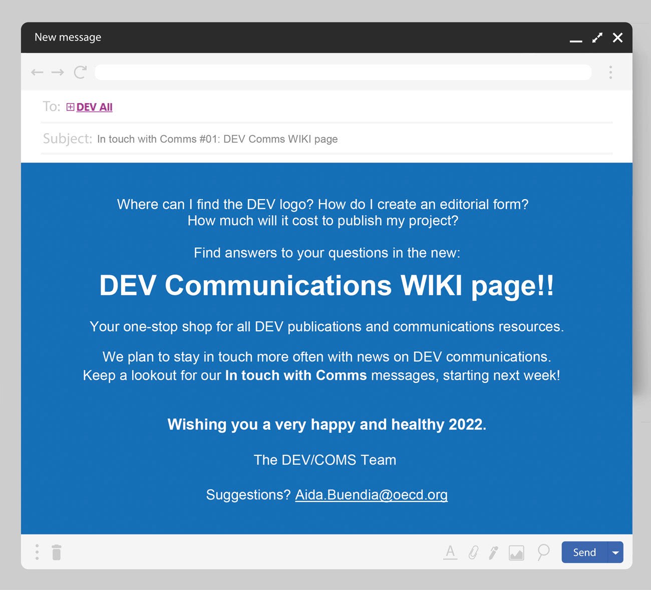 In touch with Comms #01 DEV Comms WIKI page