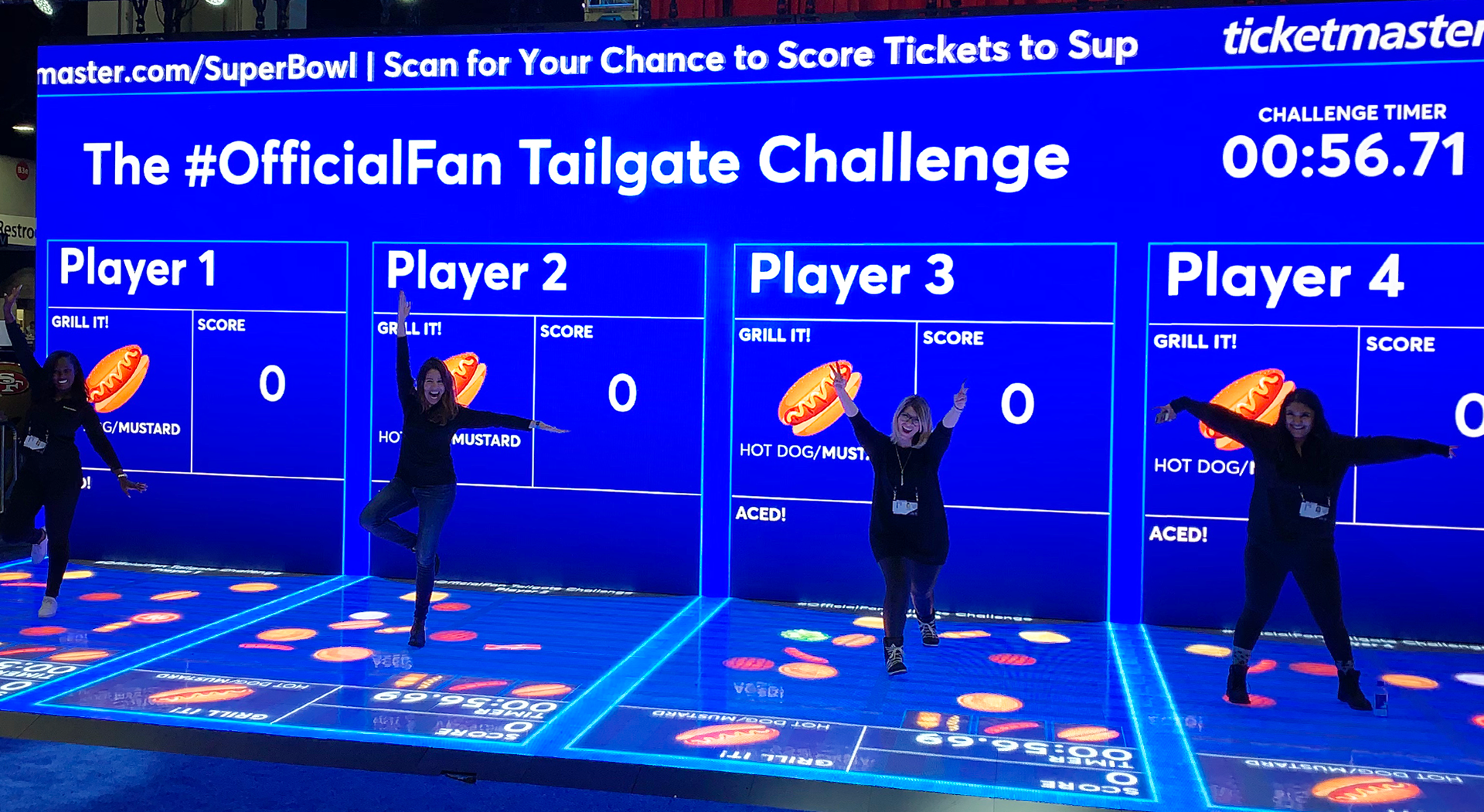 Active Floor 'Tailgate Challenge' interactive play
