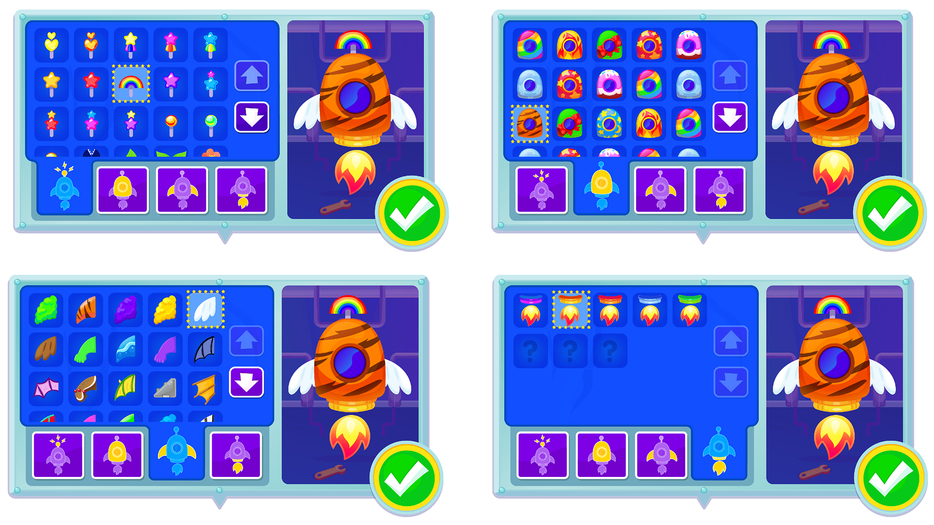 'Ignite Table' rocket ship UI