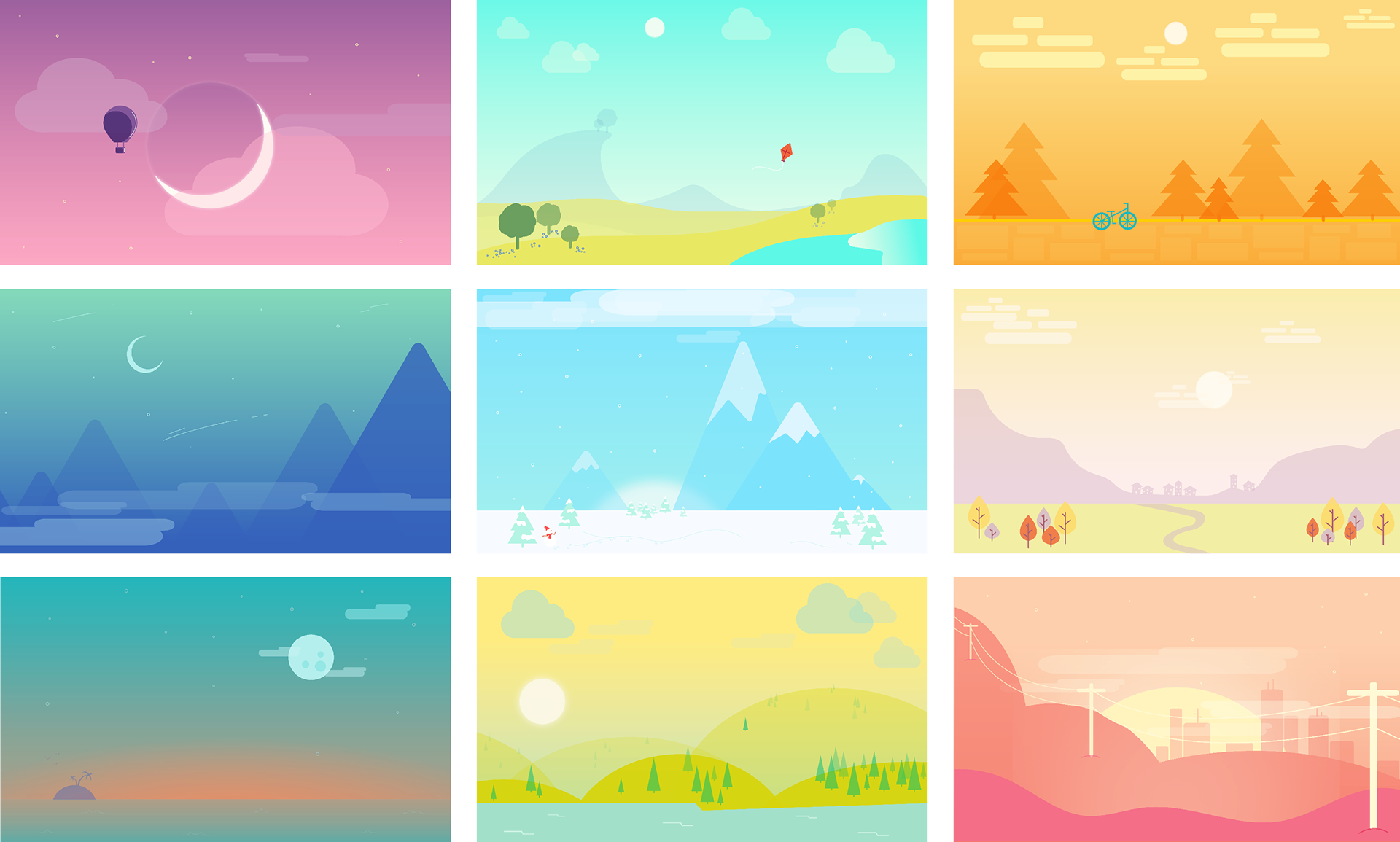 Marketing campaign vector backgrounds