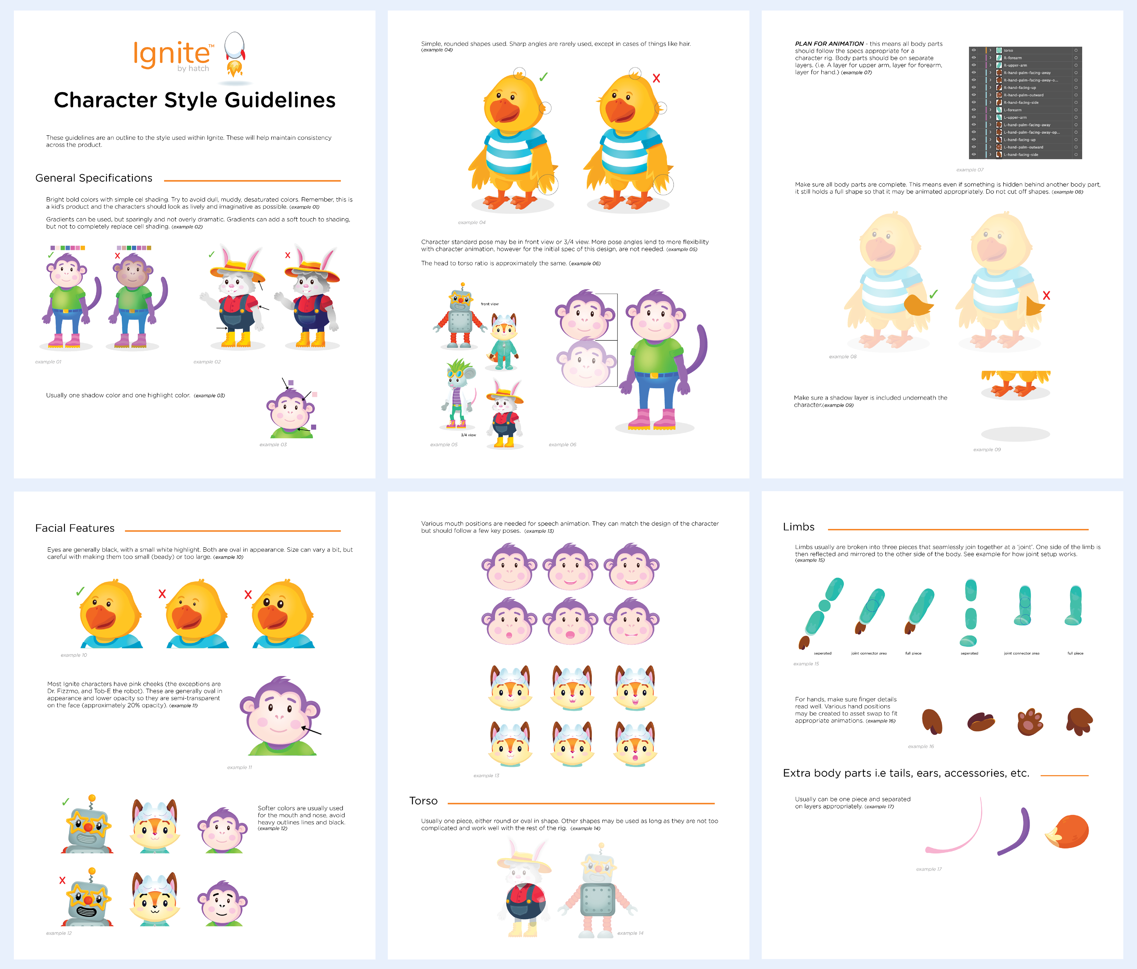 'Ignite' character guidelines