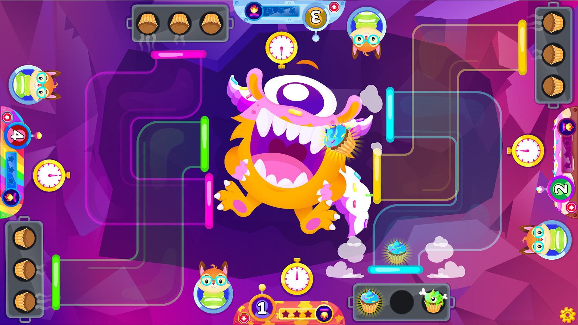 'Ignite Table' 4-player monster feeder