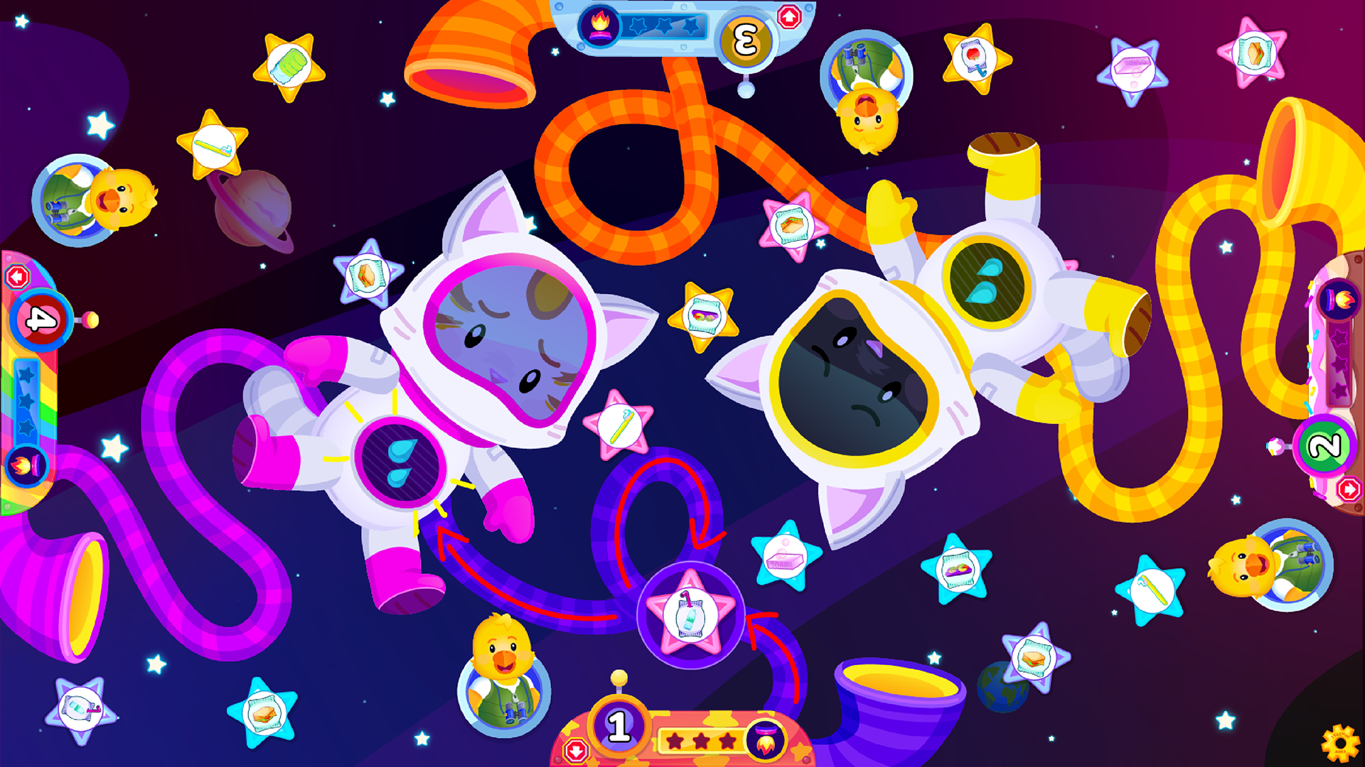 'Ignite Table' 4-player space kittens