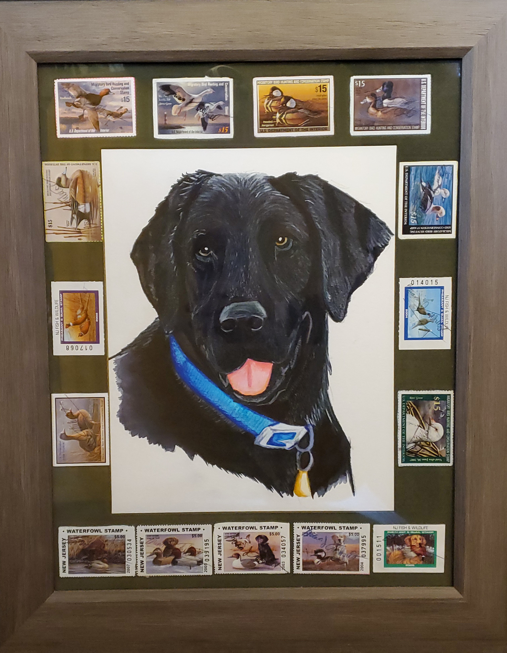 mixed media: water color and colored pencil