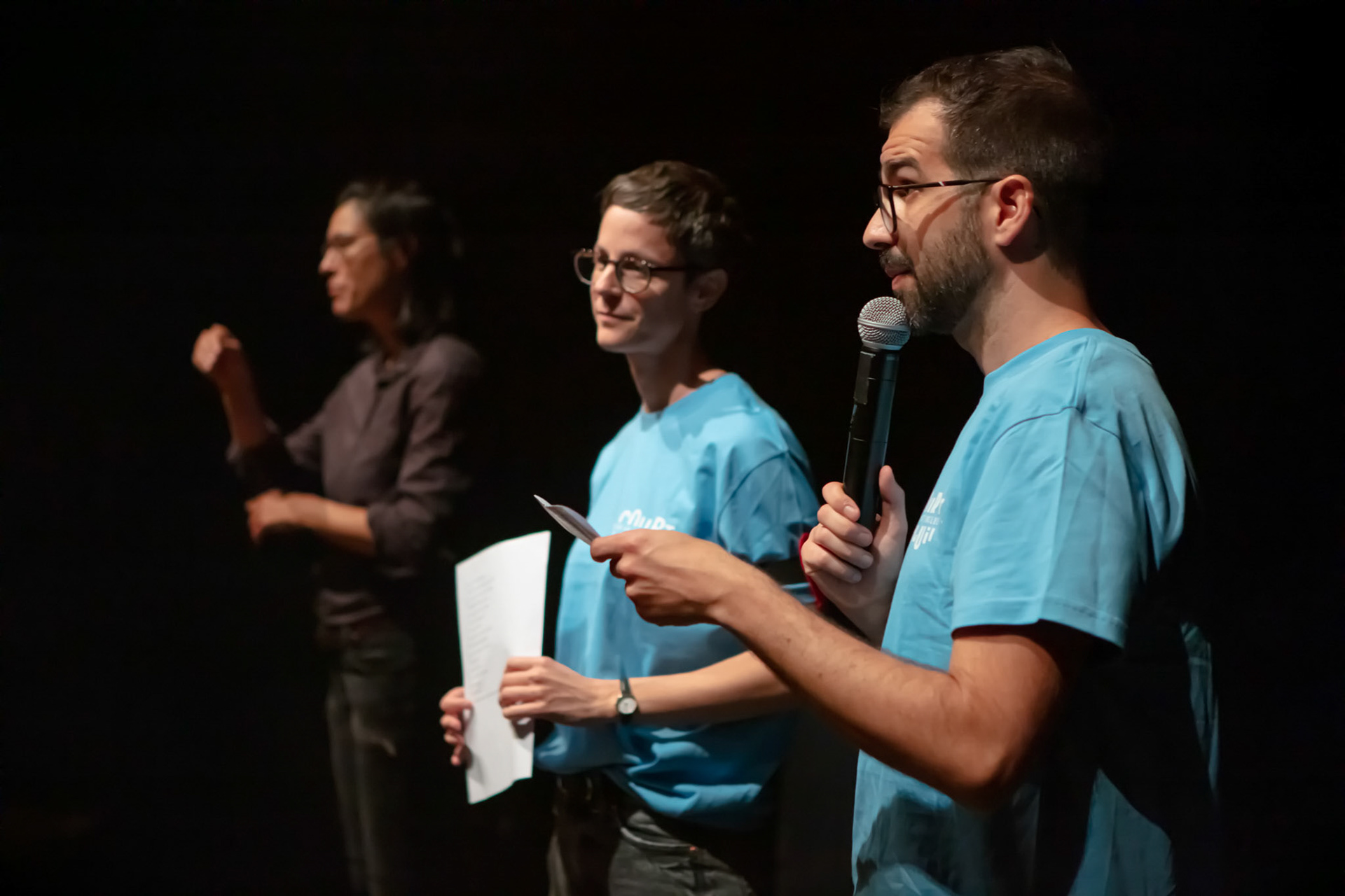 Véronique Pin et Gaëtan Beauchet / co directeur.ices du festival
