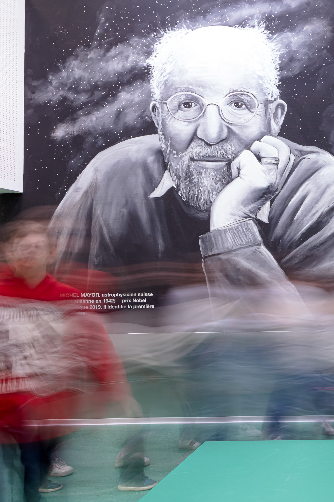 Fresque de Corentin Meige réalisée avec cinq classes de 10S, EPS Genolier et environs