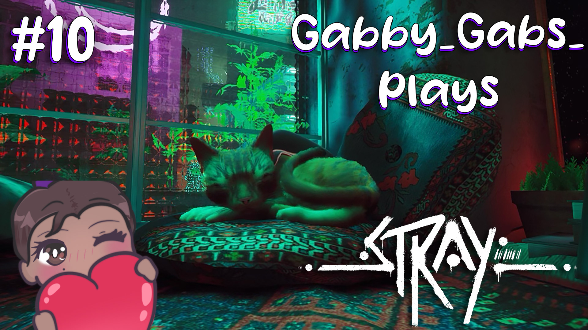 Stray Episode 10 Thumbnail - made with Photoshop (Gabby Emote by Meuww on Twitch)