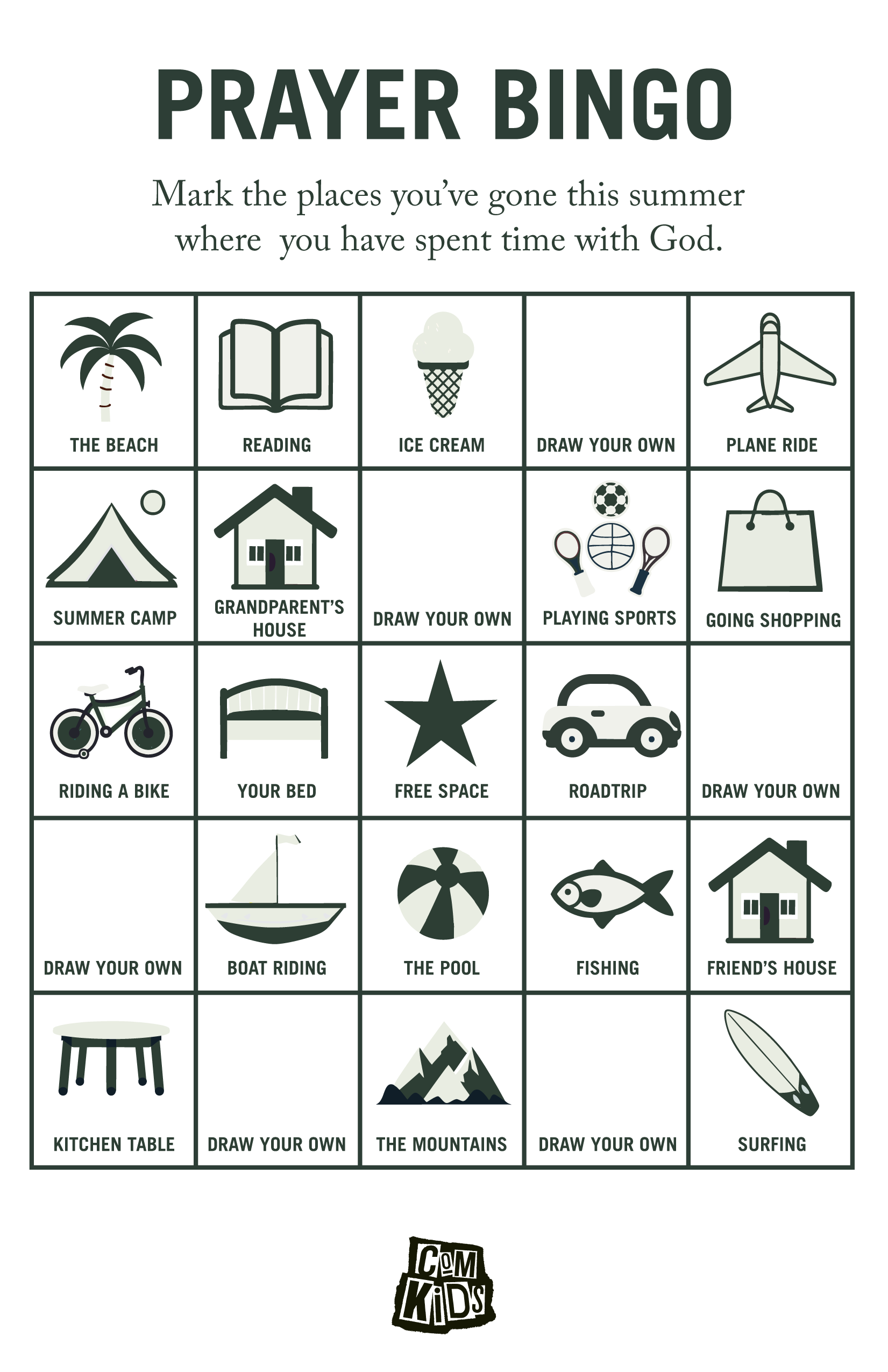 Kids Bingo Card Design