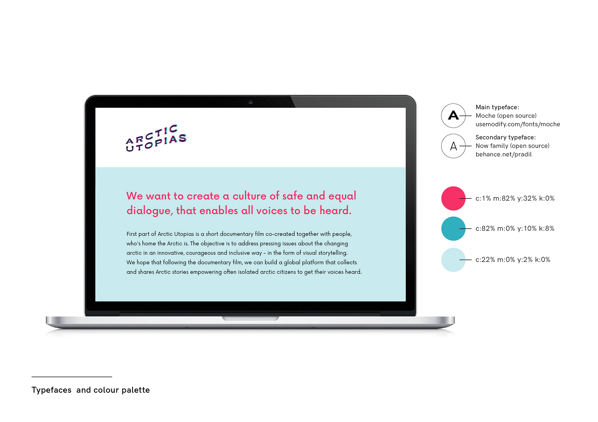 Visual identity — Colour palette & typefaces