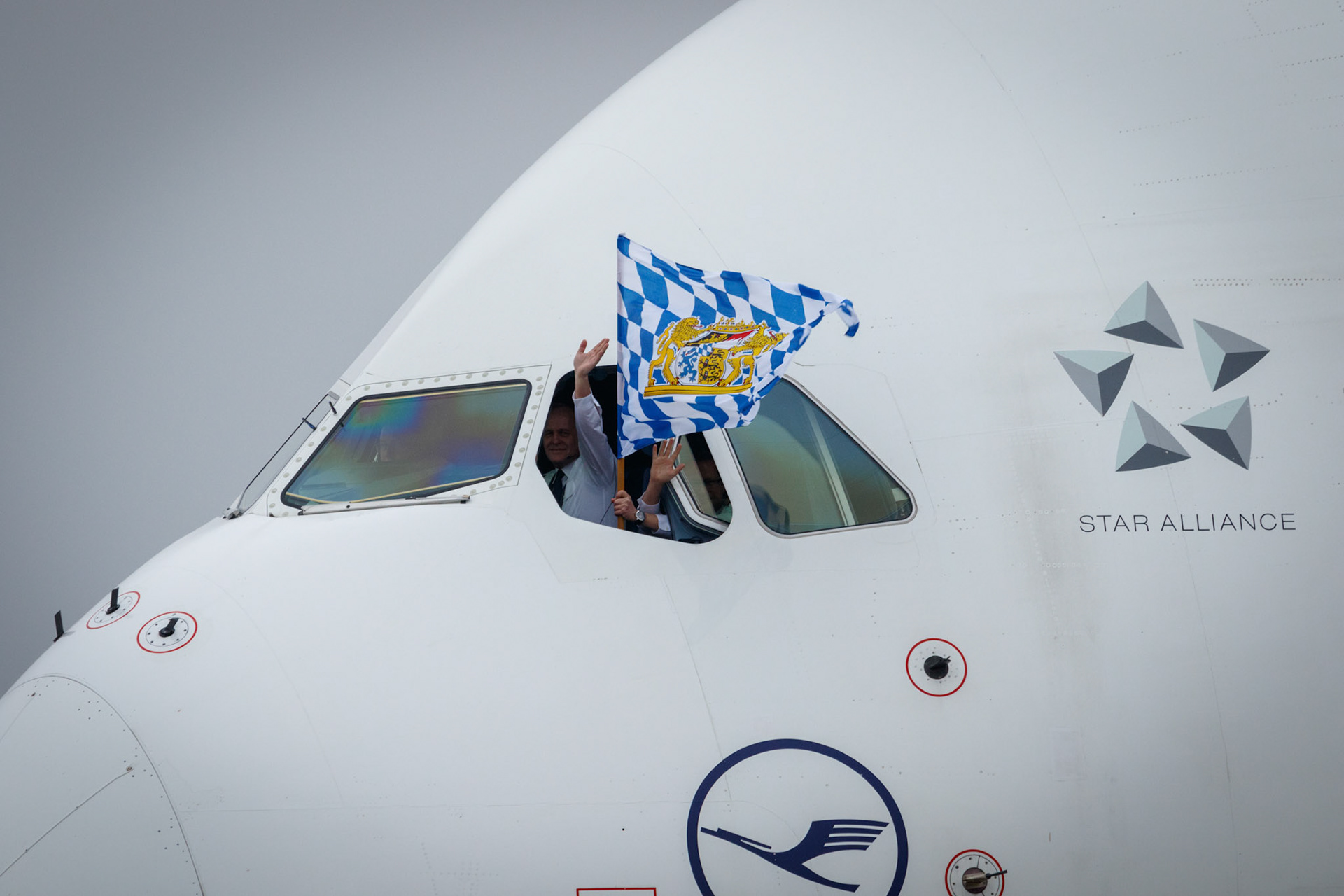 First A380 of Lufthansa at MUC