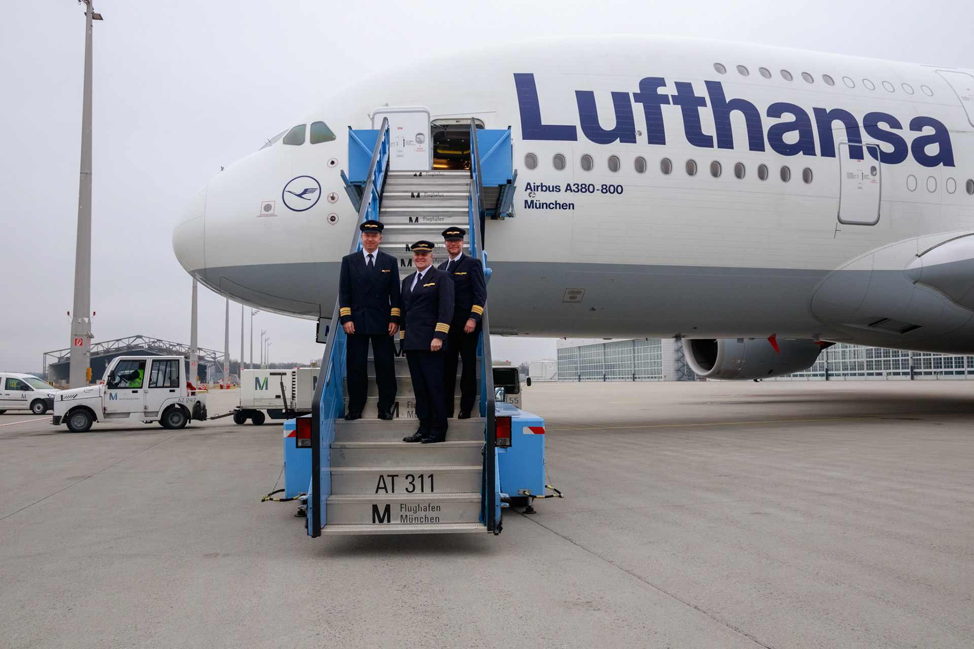 First A380 of Lufthansa at MUC