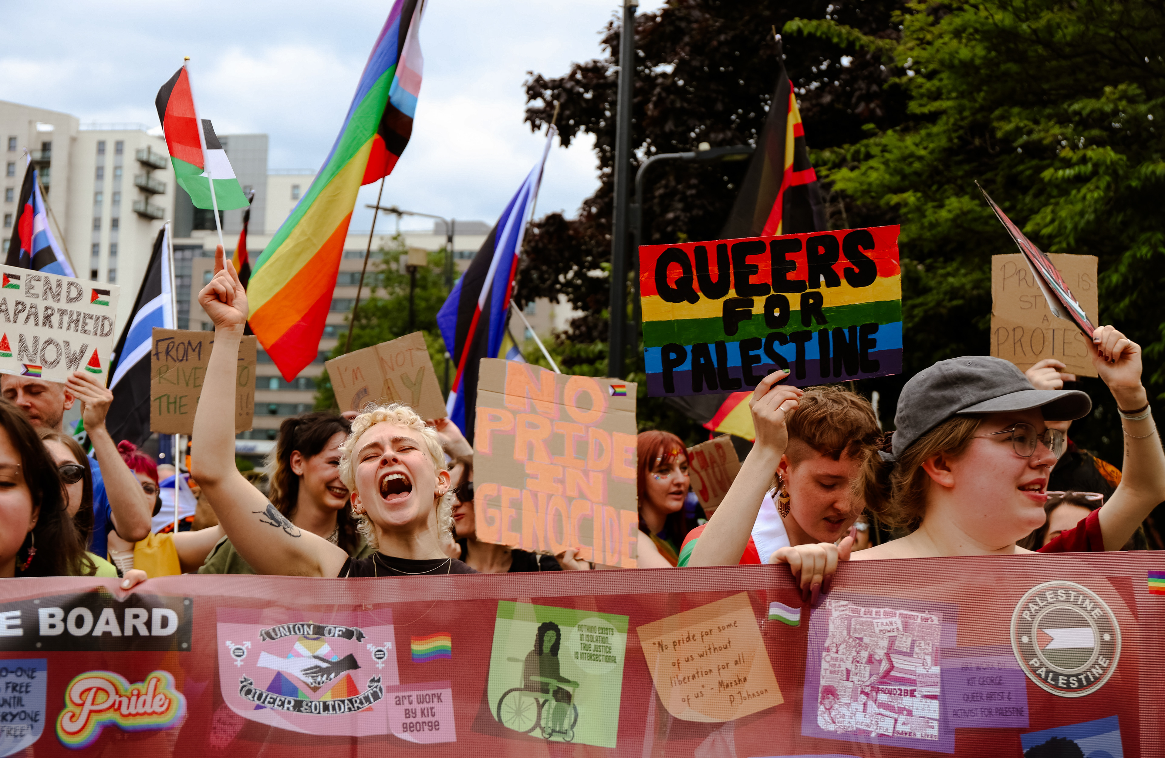 Leeds pride, palestine bloc 2024