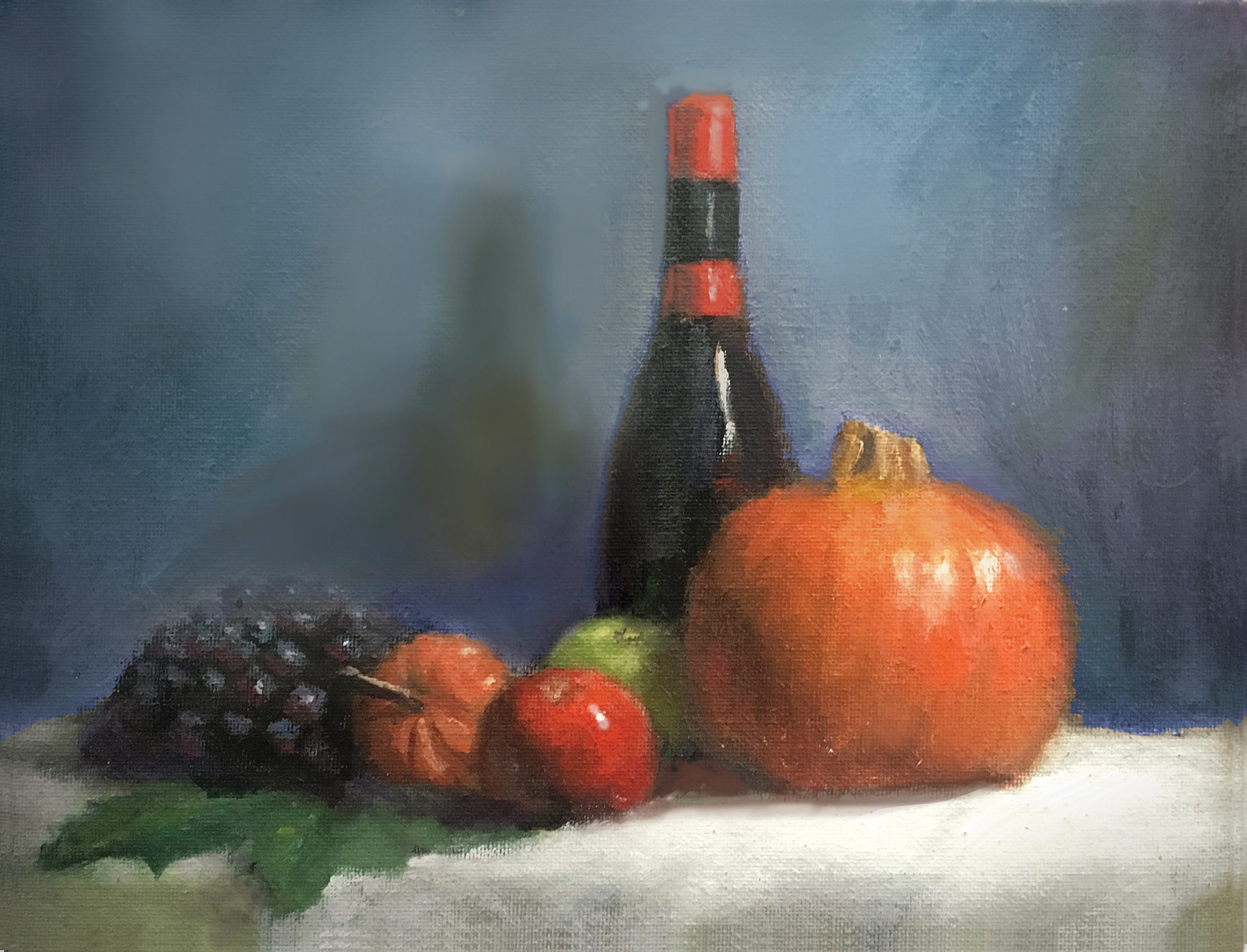 Pumpkin Group, 14x11, oil