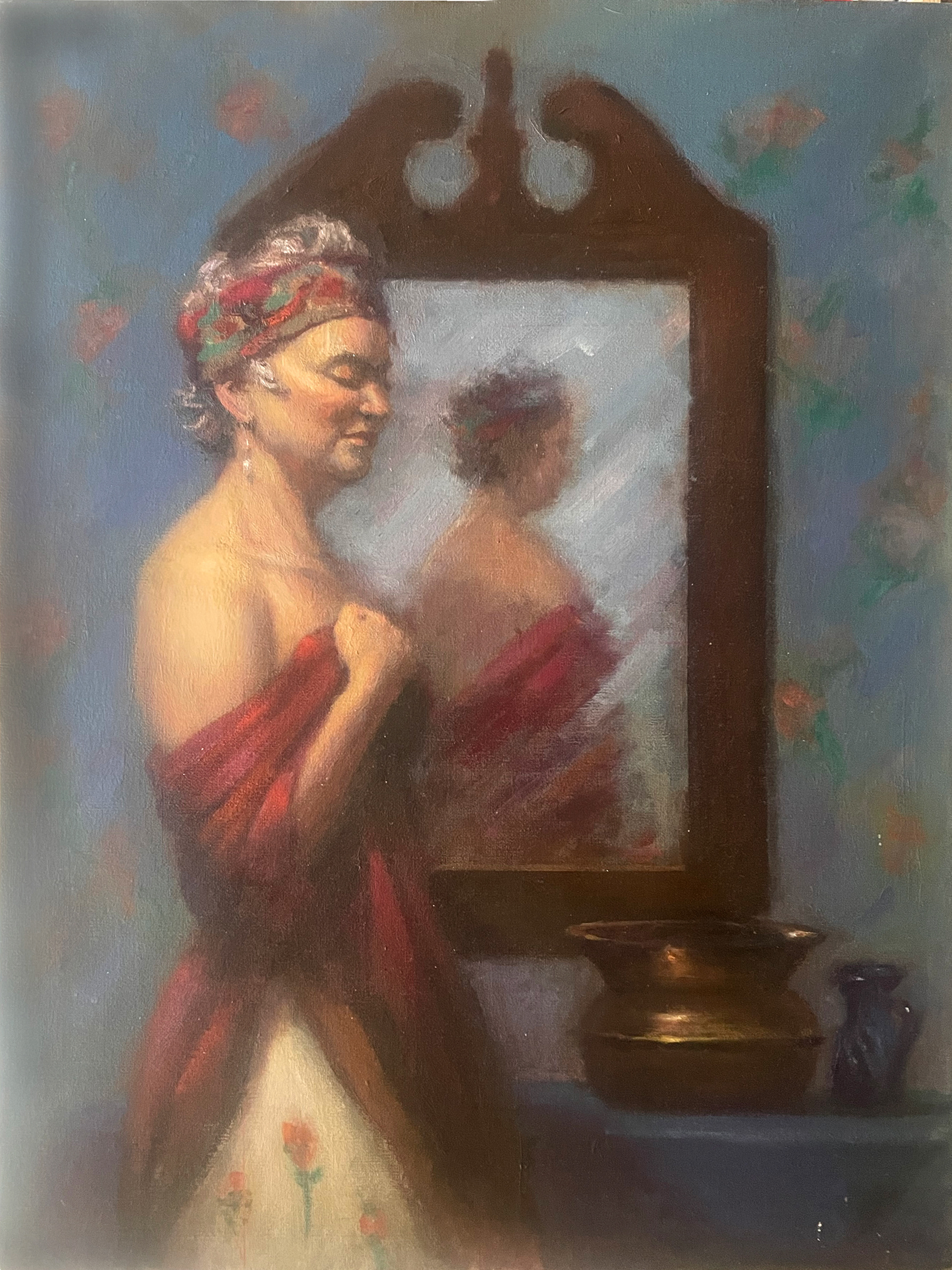 Woman and Mirror, 18x24