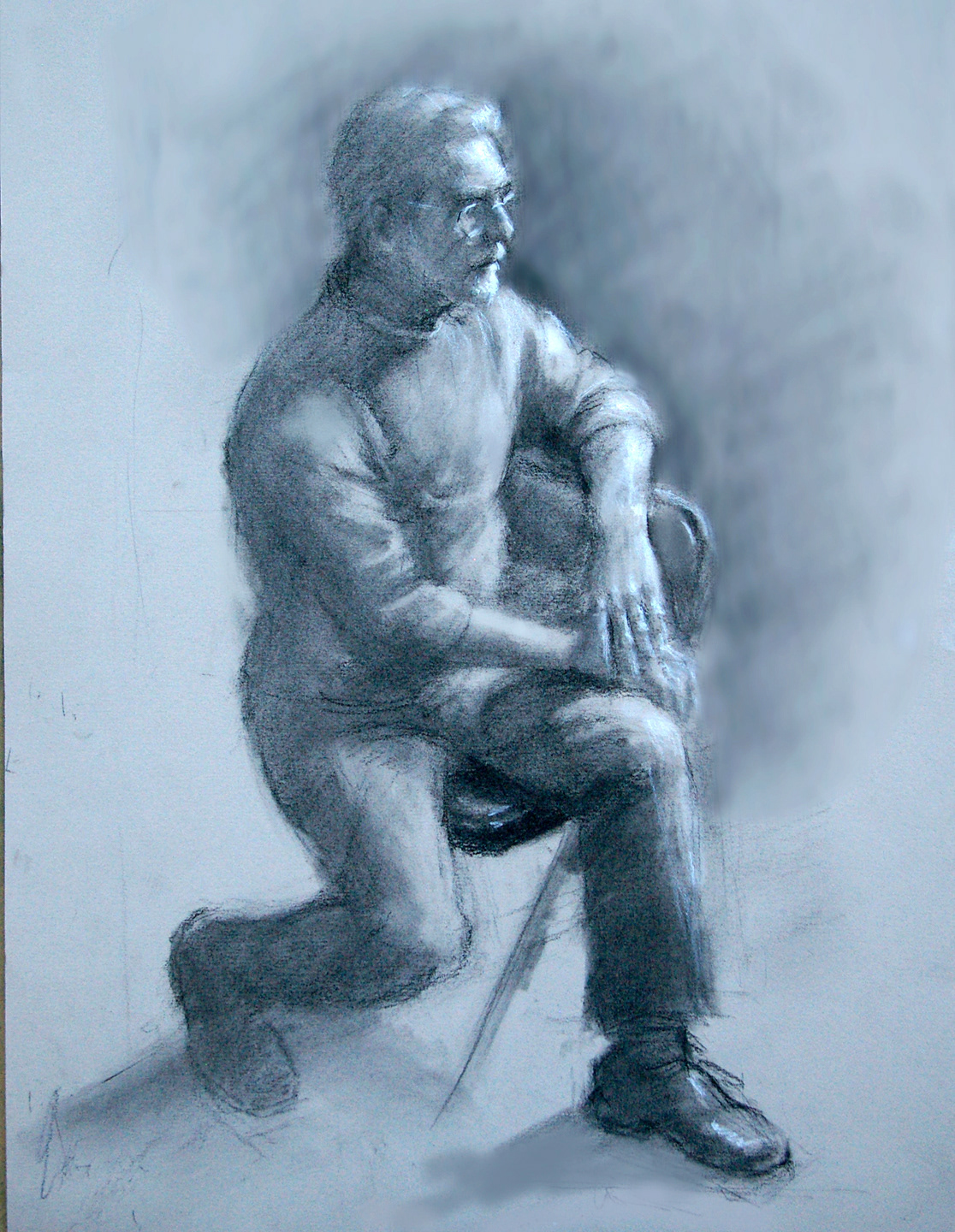Steve,, 11x14, charcoal