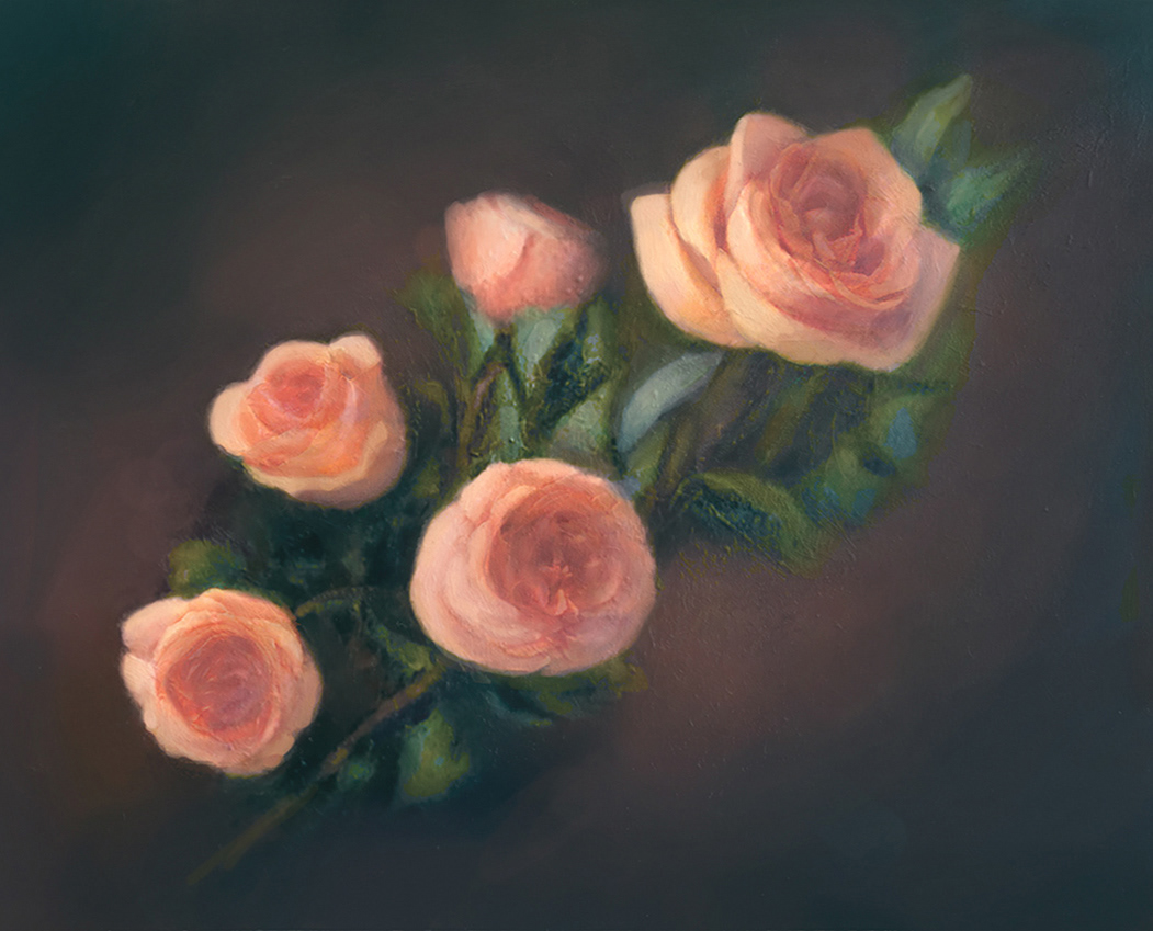 Rose Spray, 14x11, oil