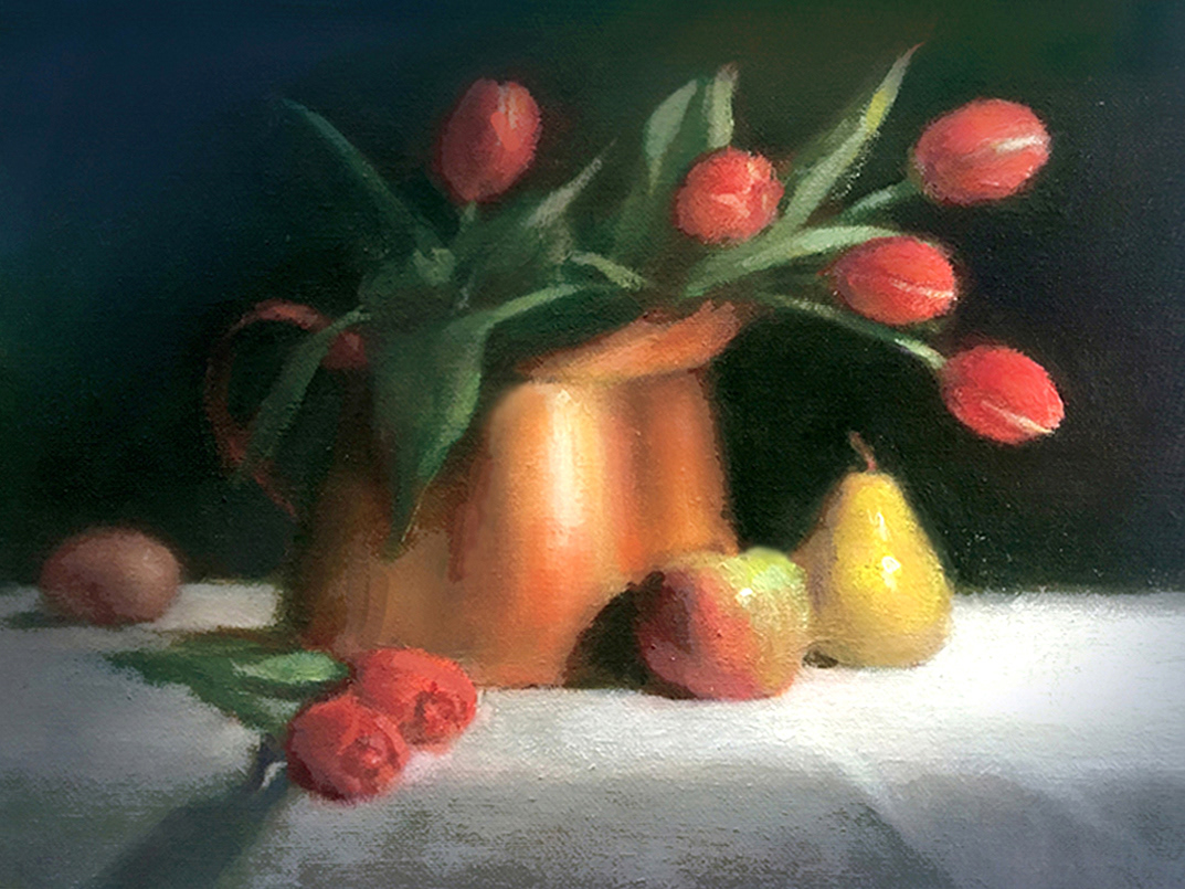 Rose Spray, 10x8, oil