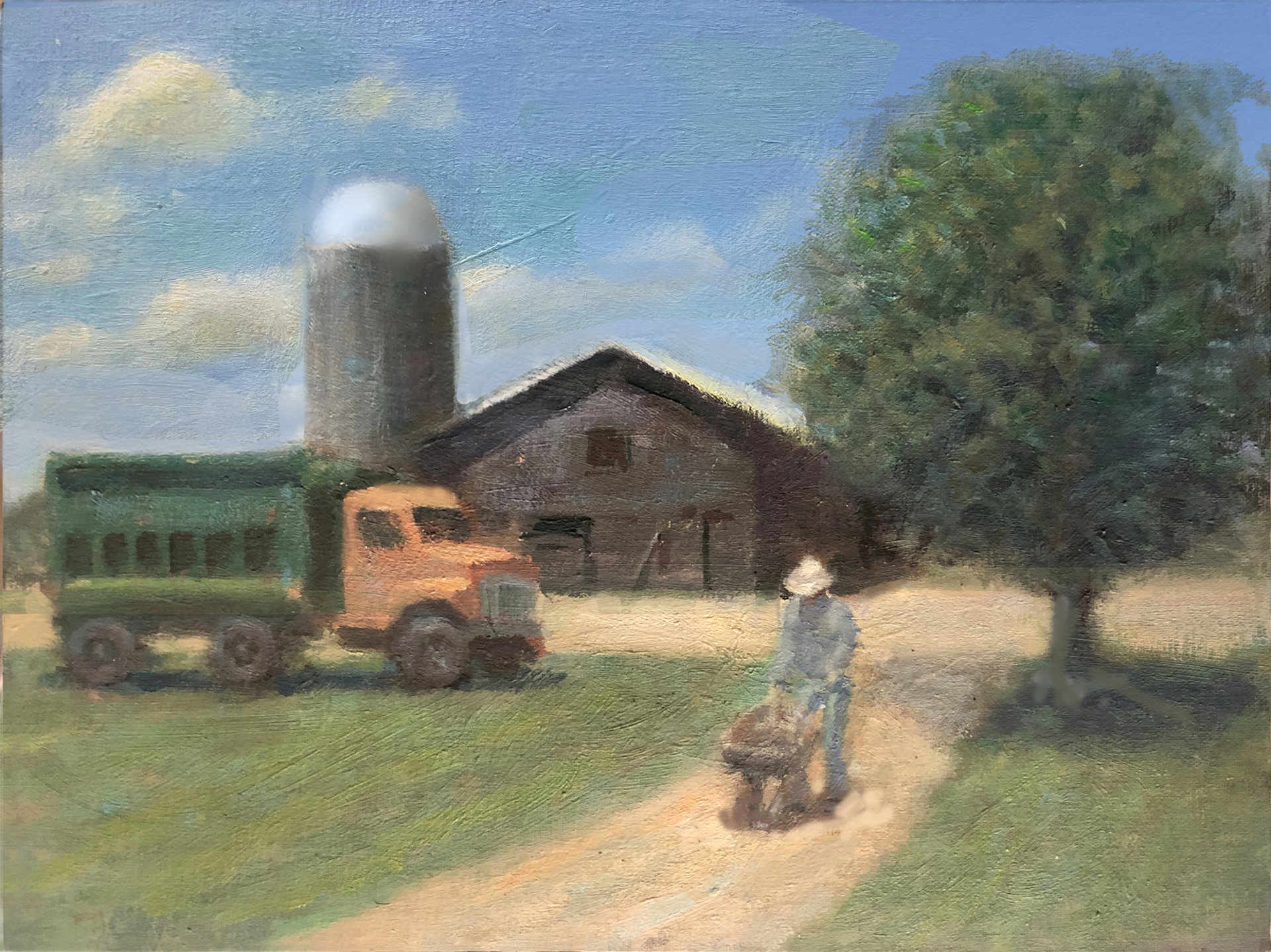 Berkshire Farm, 12x9