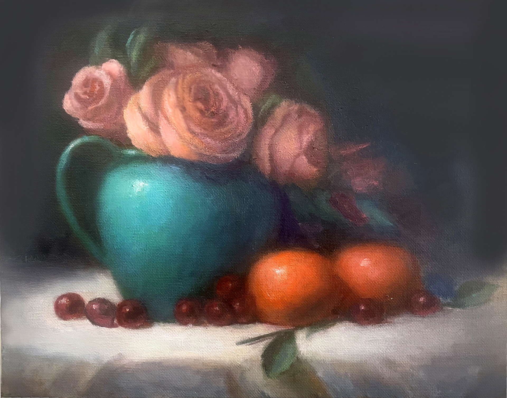 Rose Group, 14x11, oil