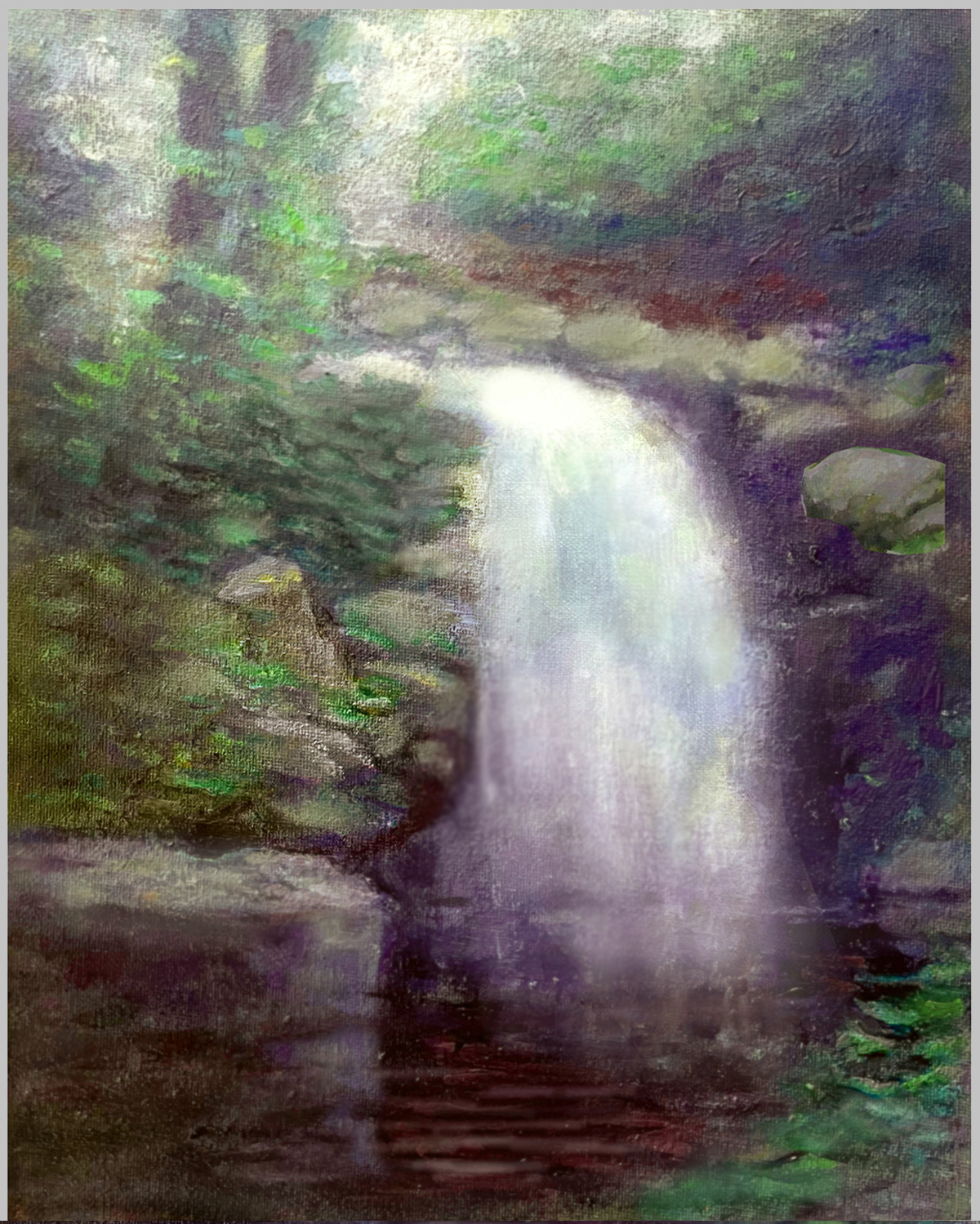 Prospect Waterfall, 11x14, oil