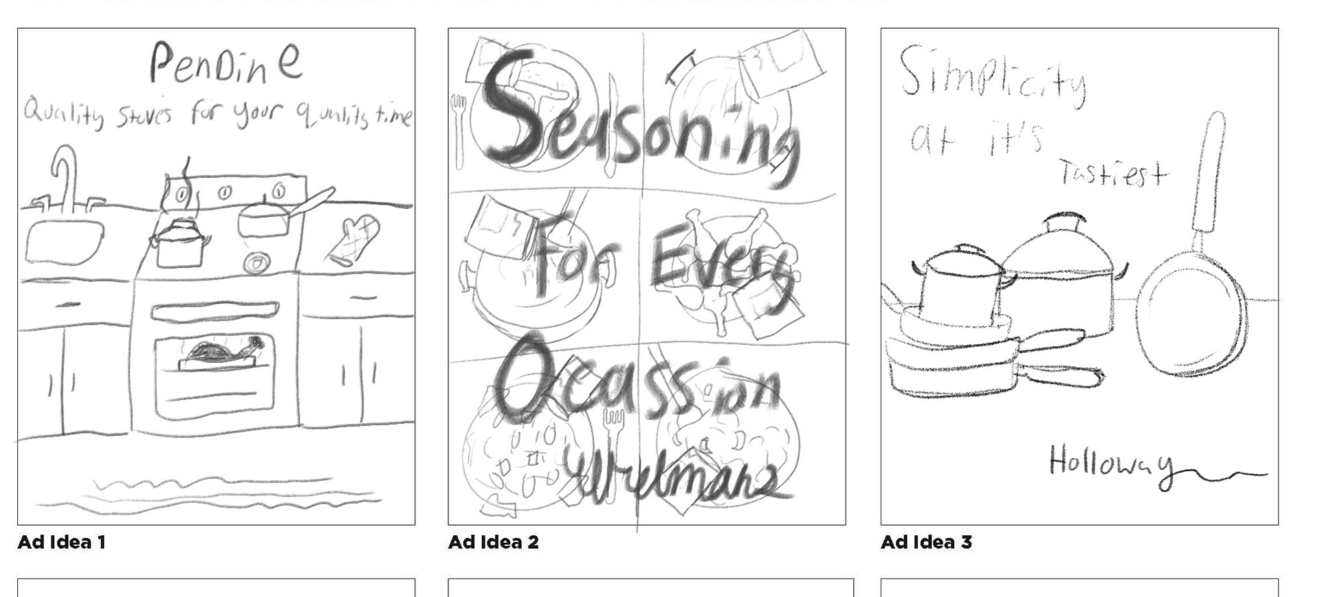 Ad Concept Sketches