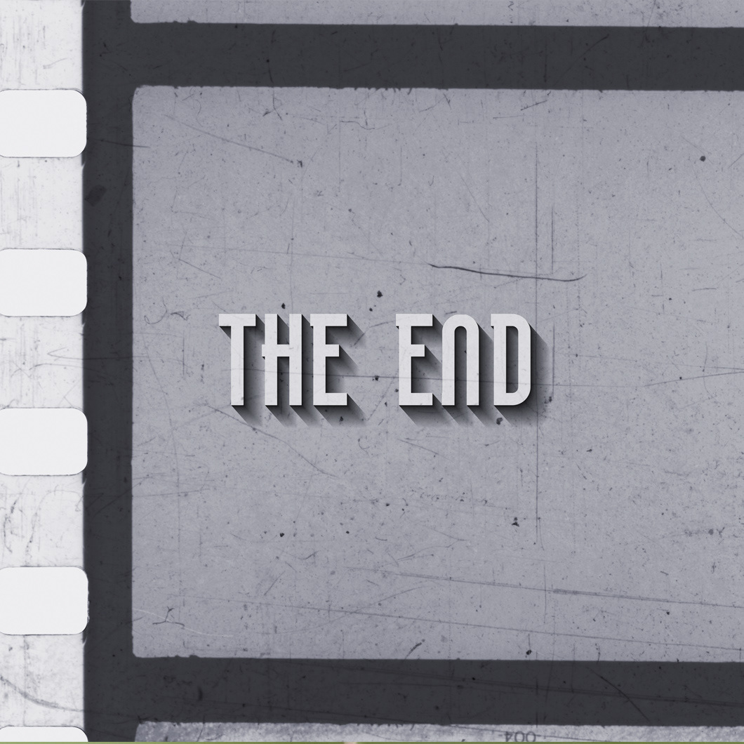 An old Hollywood style treatment to resemble end credits for the film department.