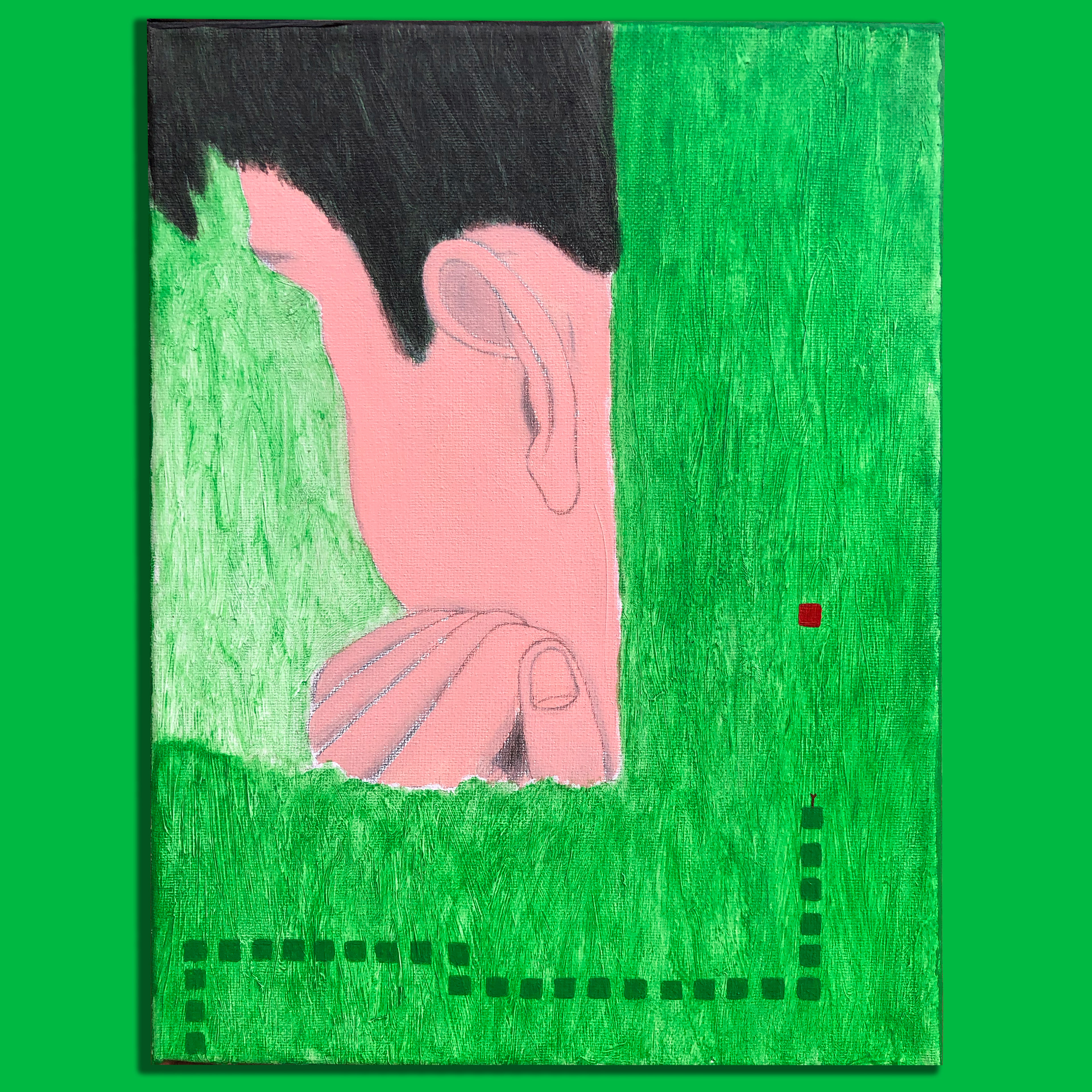 ‘’Playing Snake’’ Noah Wing, acrylic, 2020 noahwing.com