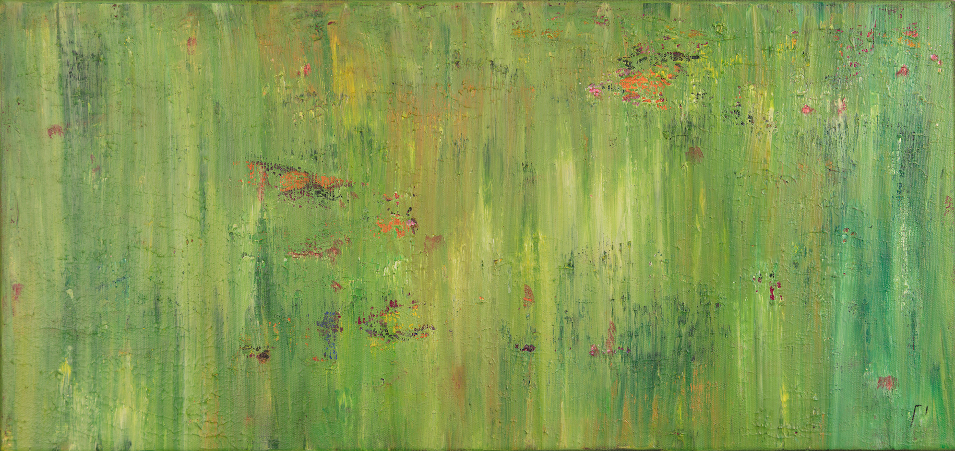 “gamma#112” Paul Blenkhorn, 2020 Acrylic on canvas, 11” x 24”