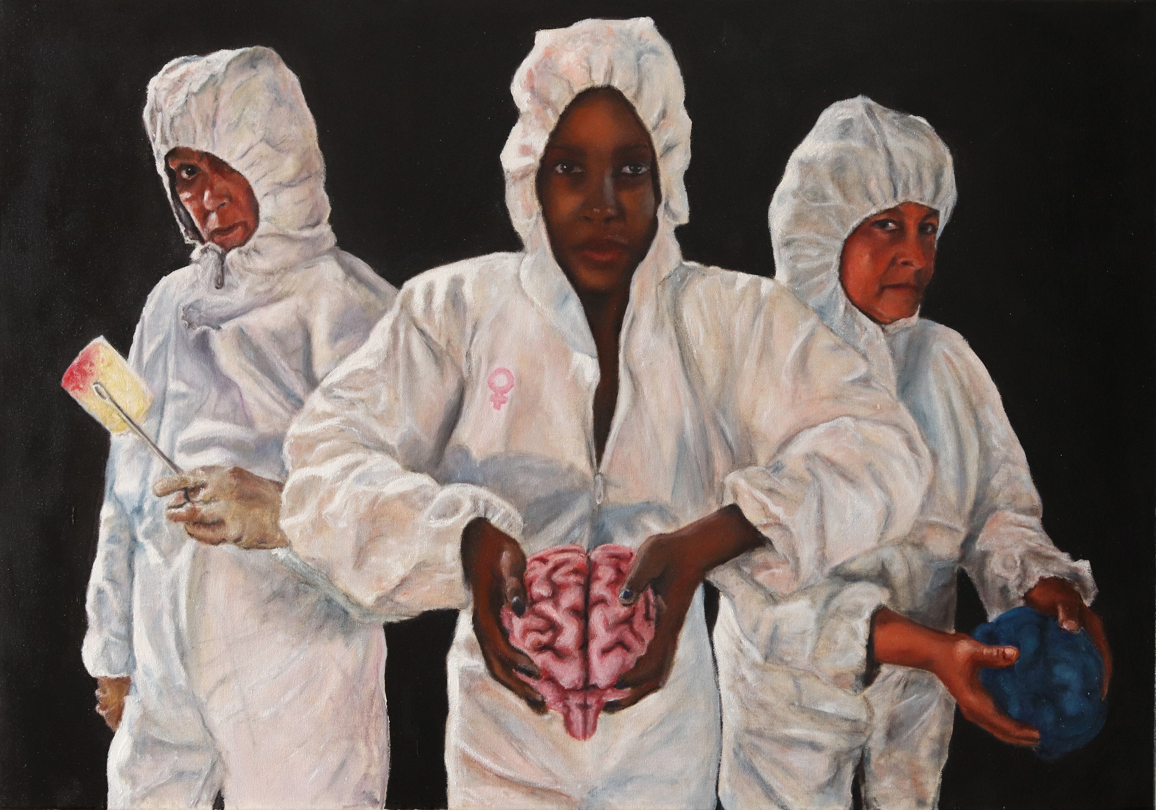 “Changing Minds”, Fred Fabre, 2021 Oil, 100 x 70 cm