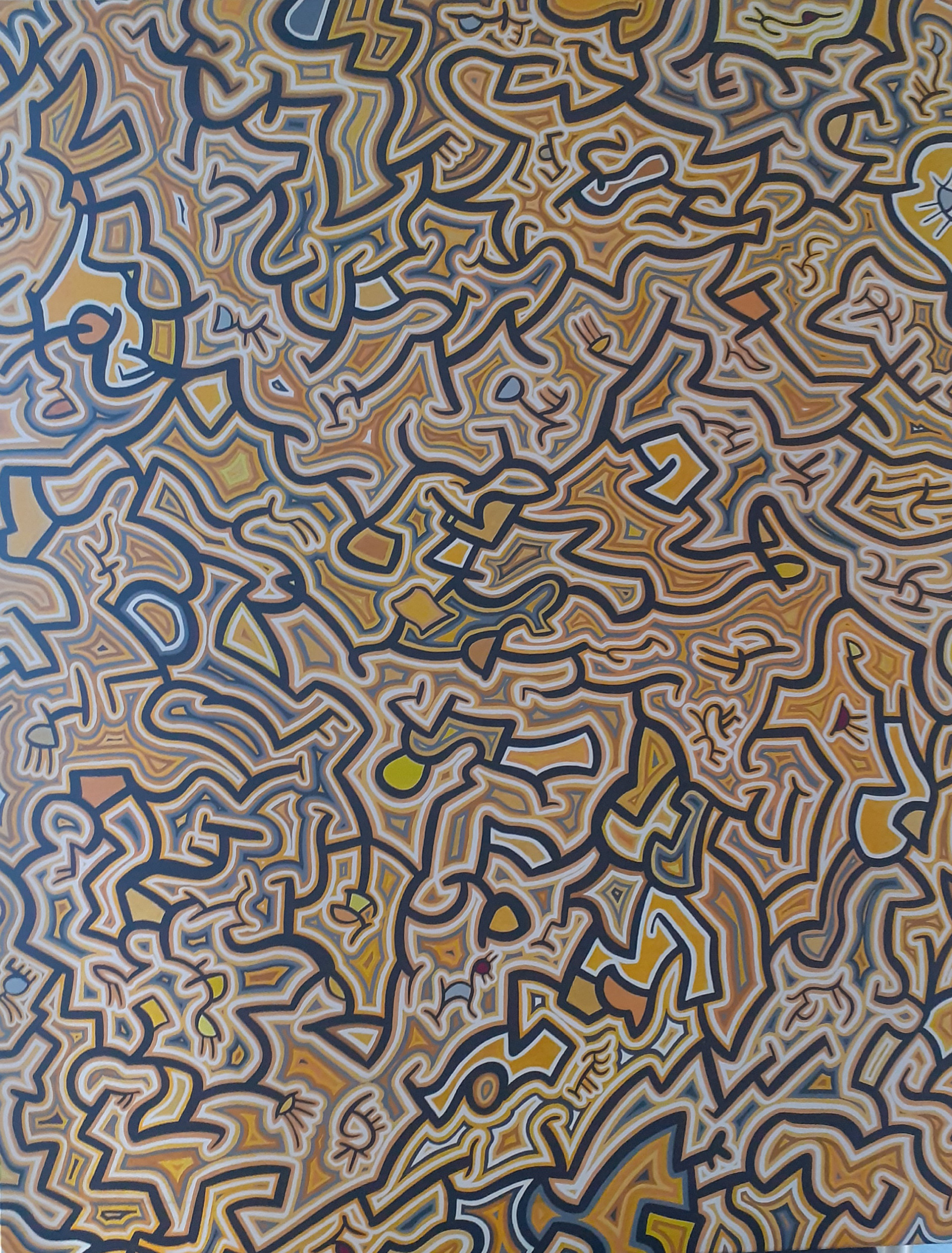 “Complications in Yellow” L McGowan, Art by Elpium, Oil on canvas, 2026 “A representation of the small complexities of life, in Yellow.” @art_by_elpium