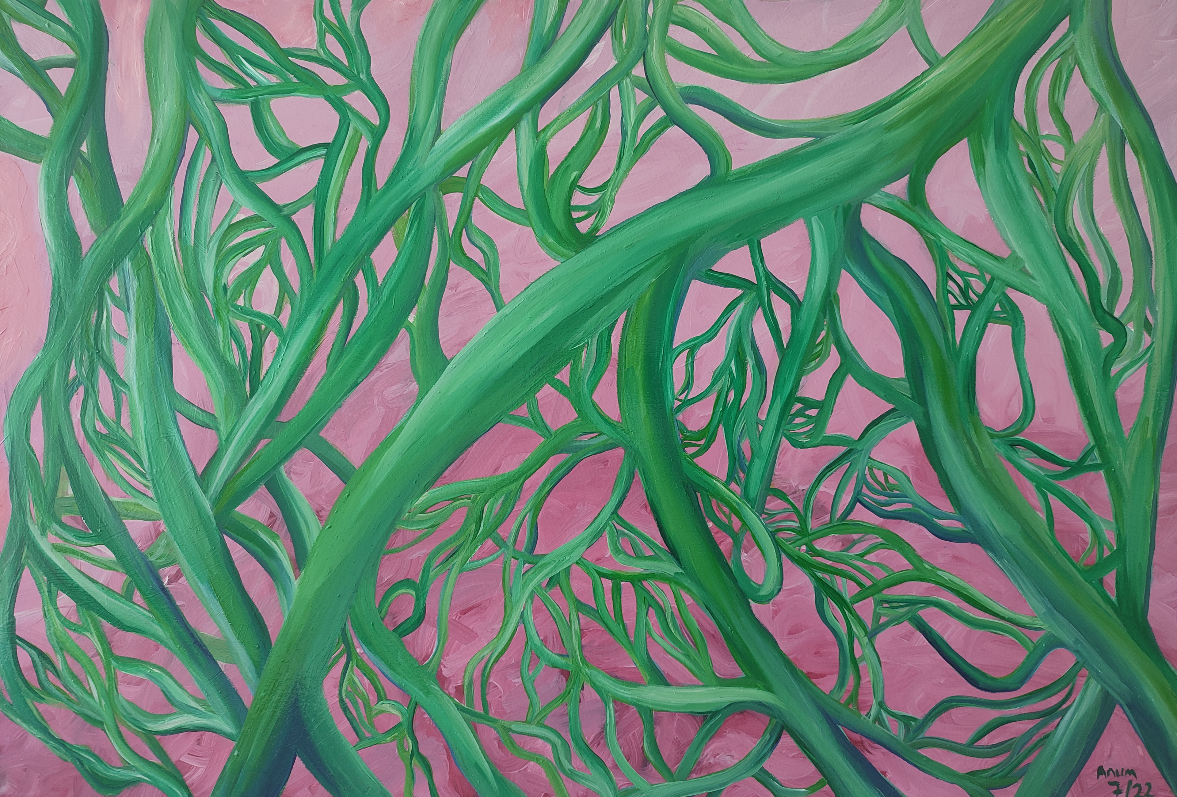 “The Vessels of Life” Anum Farooq, 2022 Oil on canvas, 70 x 50cm