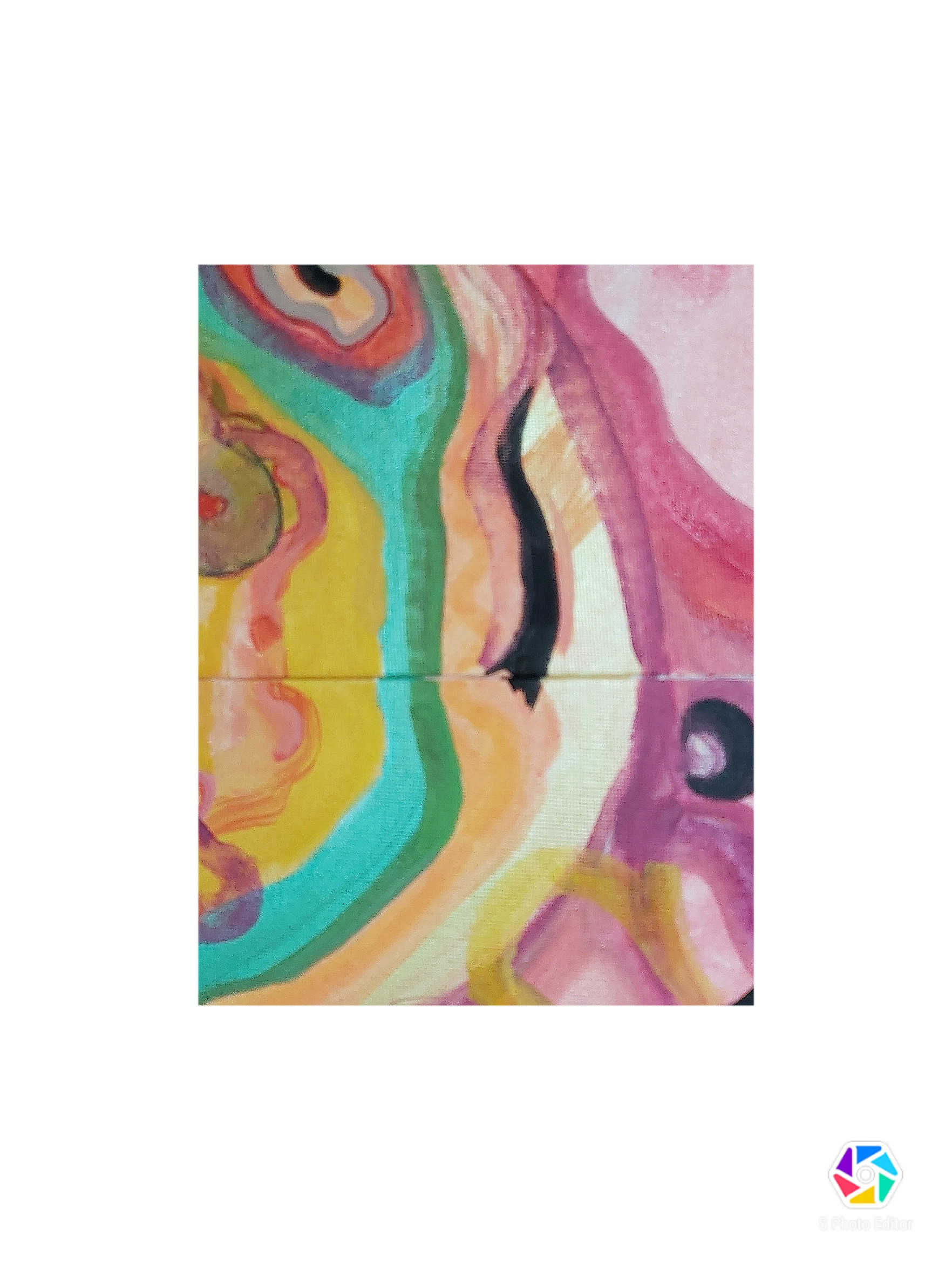 ‘’23 and Me’’ Julie Clive, Japanese watercolour, ink and water based oils, 2020 Abstract painted work, full of motifs and markmaking. Theme is Wellbeing in a process based practice. It's a painting made if 2 A6 oil boards. Jkukstudio64.weeblysite.com Instagram @juliecliveartist