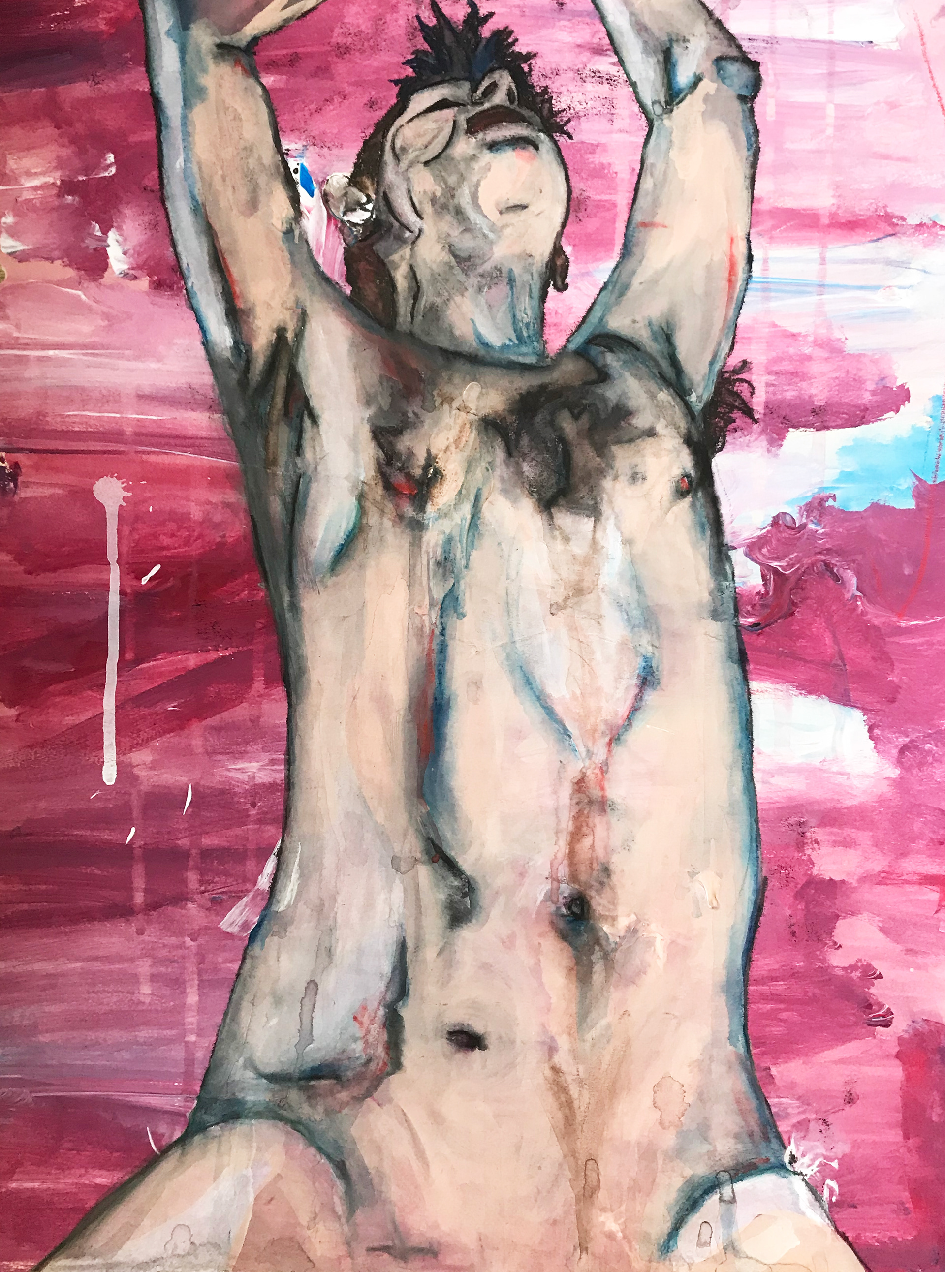 “JE1233177”, Gouache and chinagraphs on paper, 49.5x38.5cm Edgington www.edgington-co.com @edgingtonmakesart