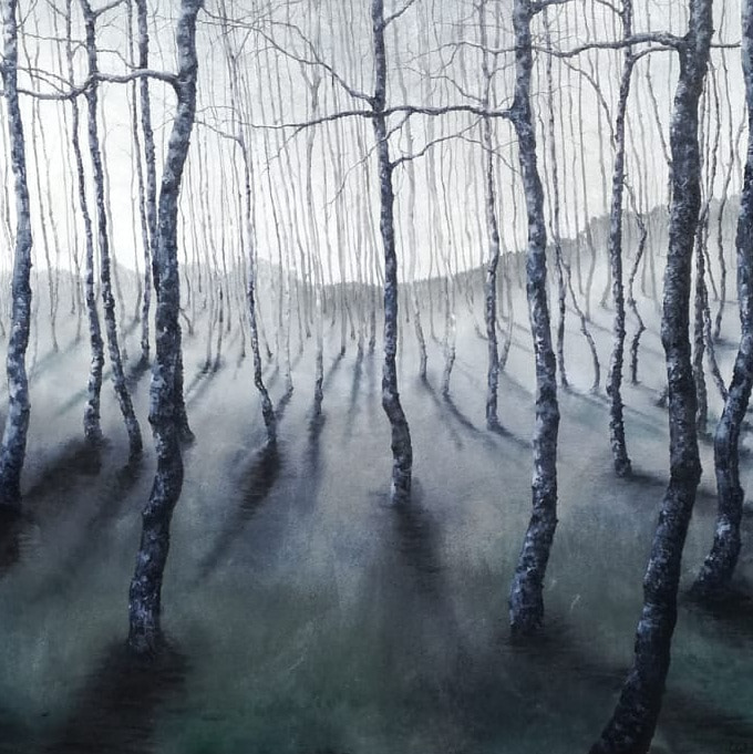 “Let There Be Light”, Acrylic on canvas, 100 cm x 100 cm Tracey Waddington traceywaddington art.co.uk @traceyartwaddington