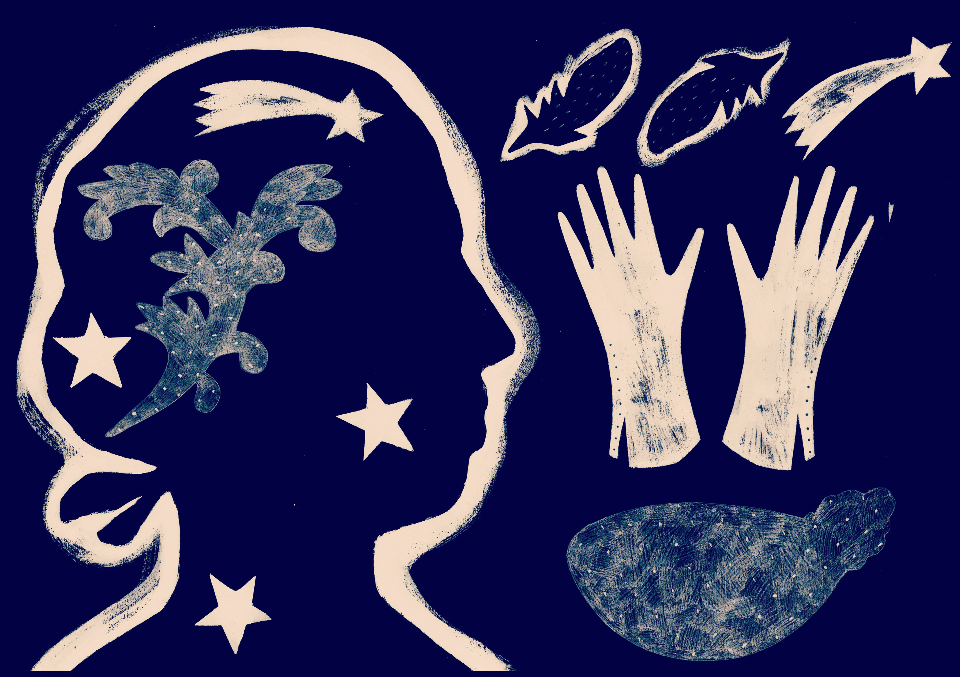 “Sweeping the Heavens”, Screenprint, approximately 45cm wide by 30 cm high Vicki Aimers, Book Artist @vicki_aimers This piece is part of a large body of work exploring the life and frustrations of the first paid female astronomer Caroline Herschel. It was part of a limited edition portfolio of screen prints. Caroline was a housekeeper for her famous brother William Herschel, but also a comet hunter and astronomer to the King of England. She discovered many astronomical wonders in her own time, when she wasn’t working for her brother or caring for her demanding family. This body of work is about her frustrations of constantly being in someone’s shadow and at the demand of other’s needs and never her own. She was the Cinderella figure of her time. There is also a series of poems root accompany the work and they all formed part of a final installation piece.