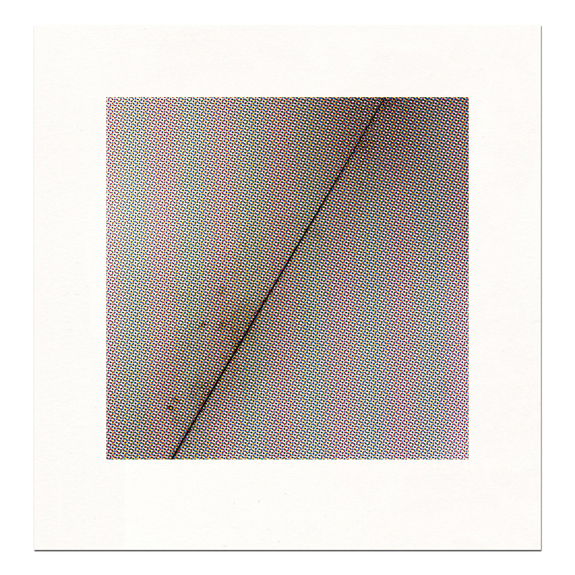 “… [and] with finger trace [tender: unbound]” … grafik 2.1, 2022 Silkscreen print, Image: 40 x 40cm. Paper: 56 x 58cm.