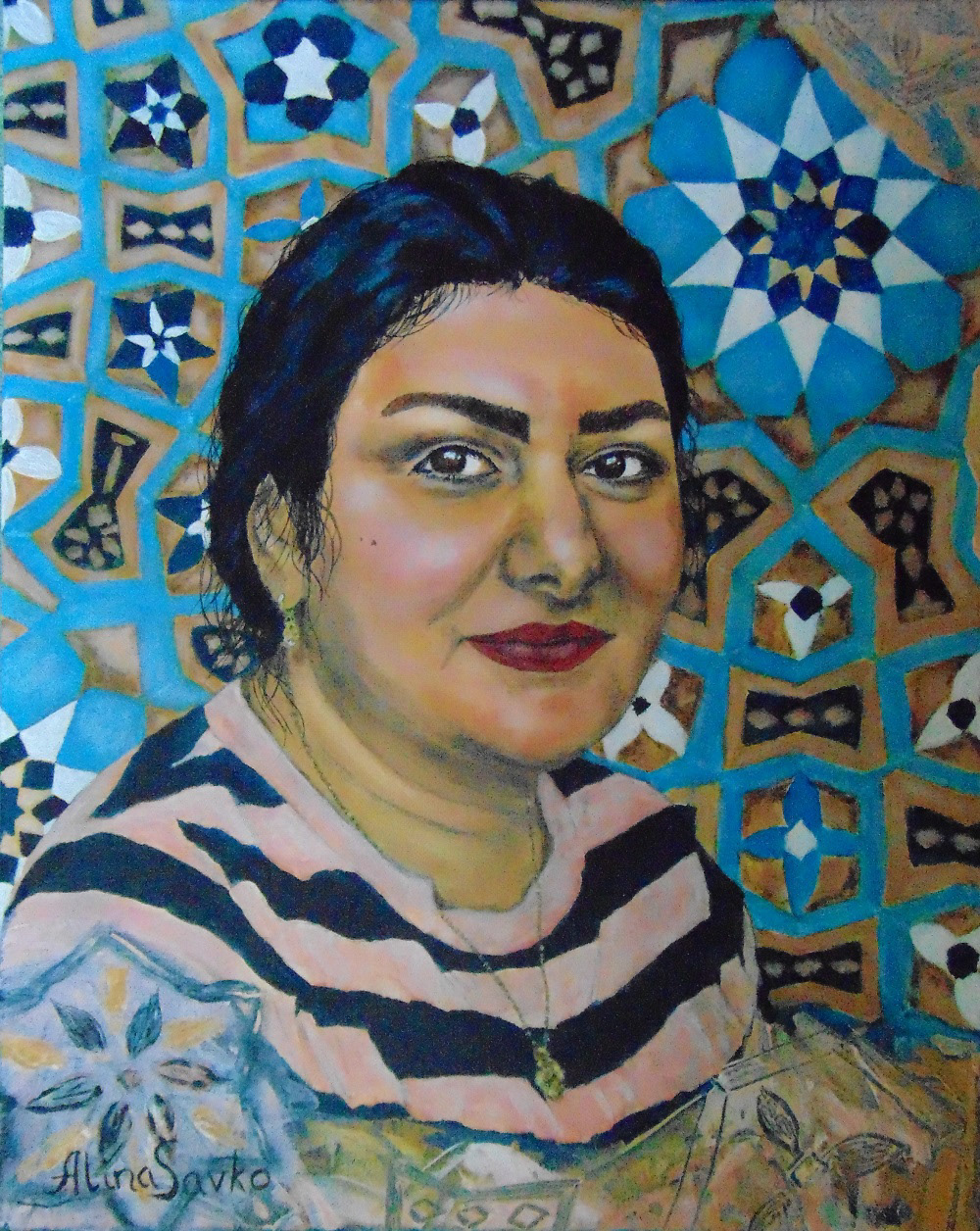 “Persian Beauty”, Acrylic, 50 cm x 40 cm Alina Savko @alinasavkoart It is an original painting from September 2020. It is a portrait of Persian lady in modern style. Acrylics on a stretched canvas 50 cm x 40 cm.