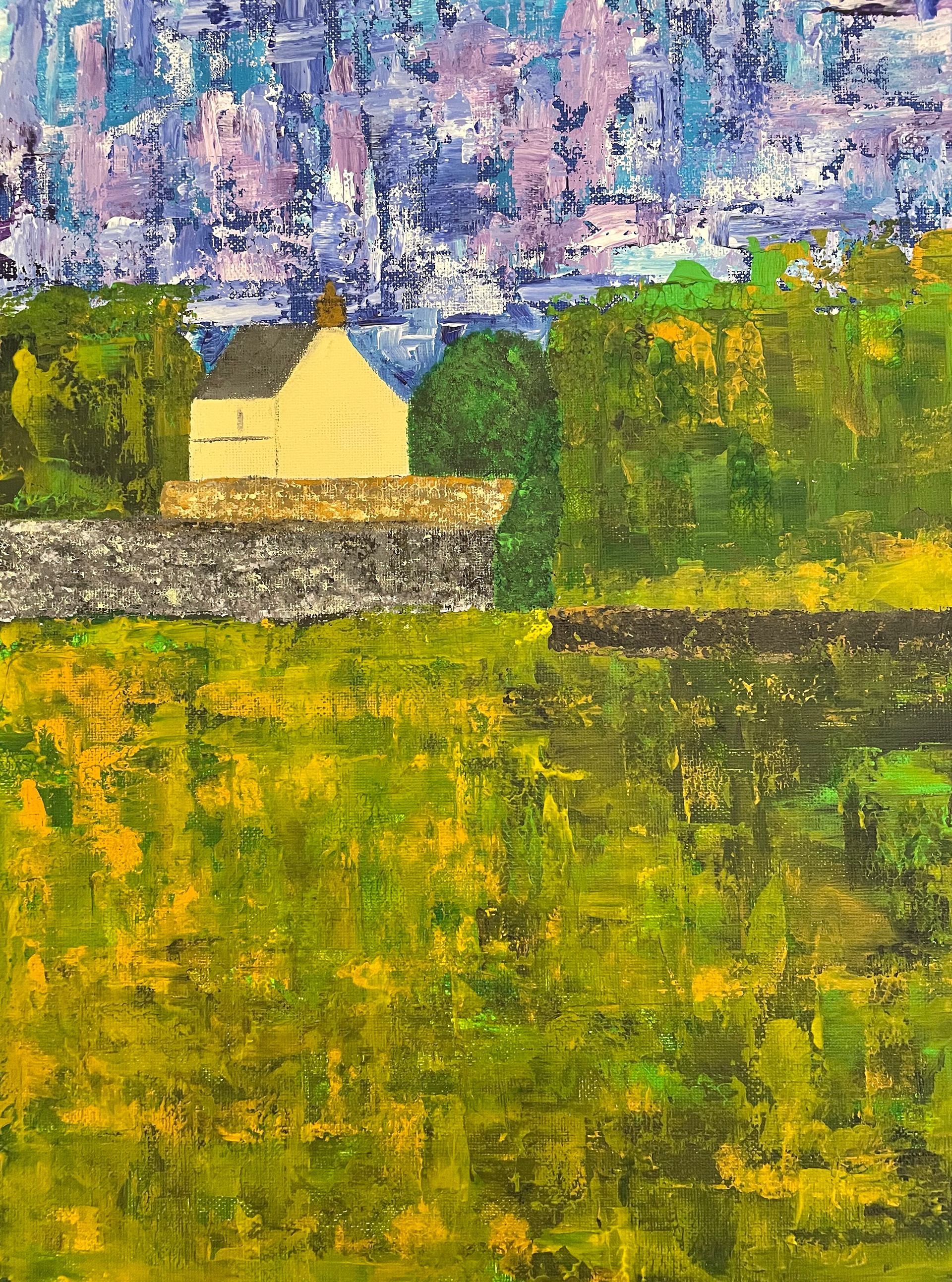 “The Cottage” Baz Cantrill, 2022 Acrylic on Canvas Panel, 45 x 30 cm