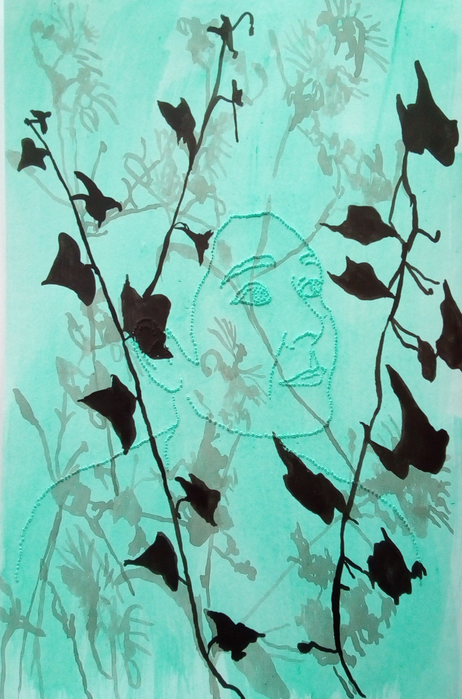 ‘’ Shadows’’ Jane Gibson, 2020, India ink and needle perforations on watercolour paper Dimensions: 29.8cm x 19.5cm Instagram: @diva_jane_gibson Website: https://divajanegibson.weebly.com/