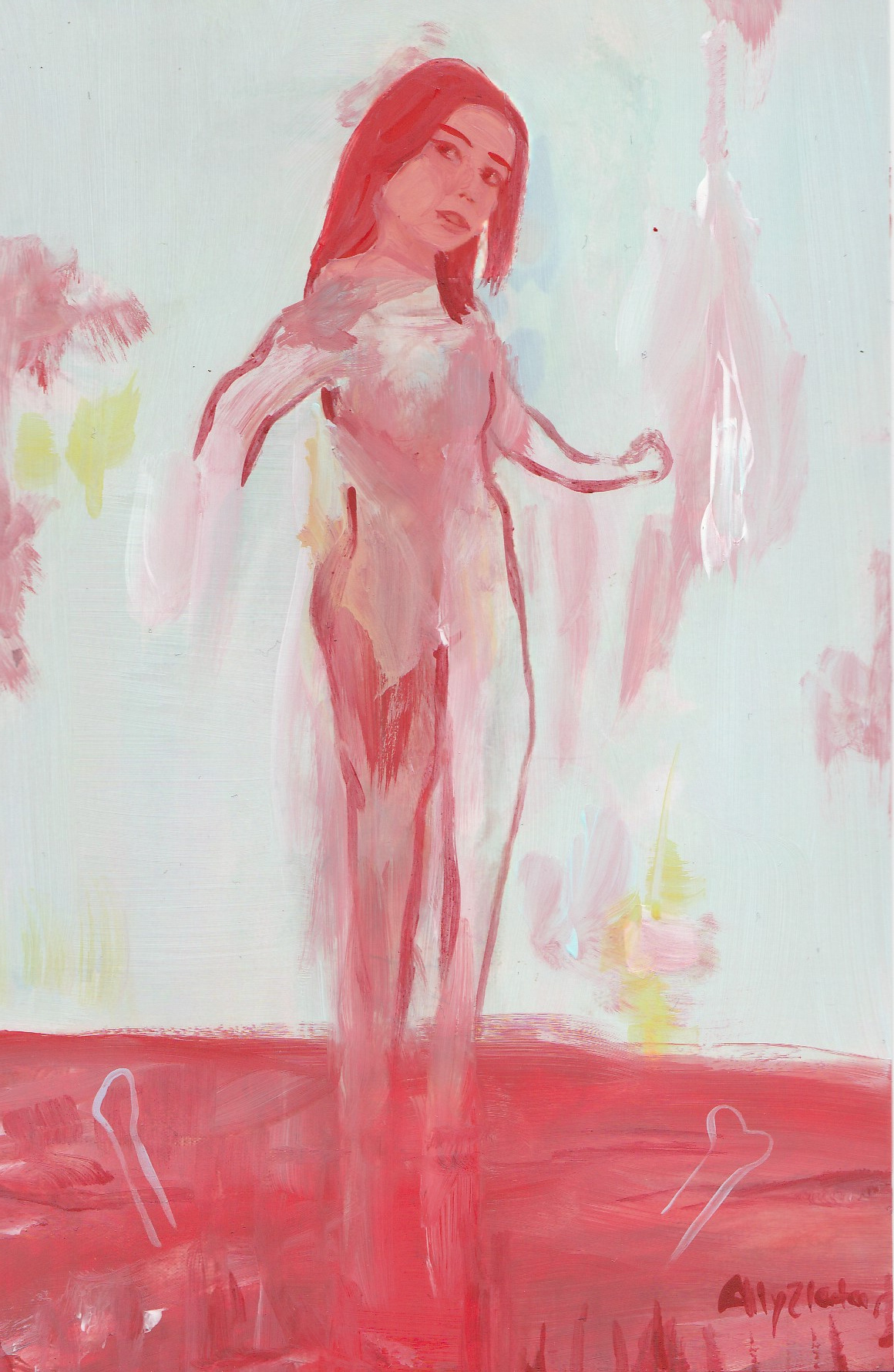 “People Watched but Could Not See”, Ally Zlatar, 2022 Acrylic, 6 x 4