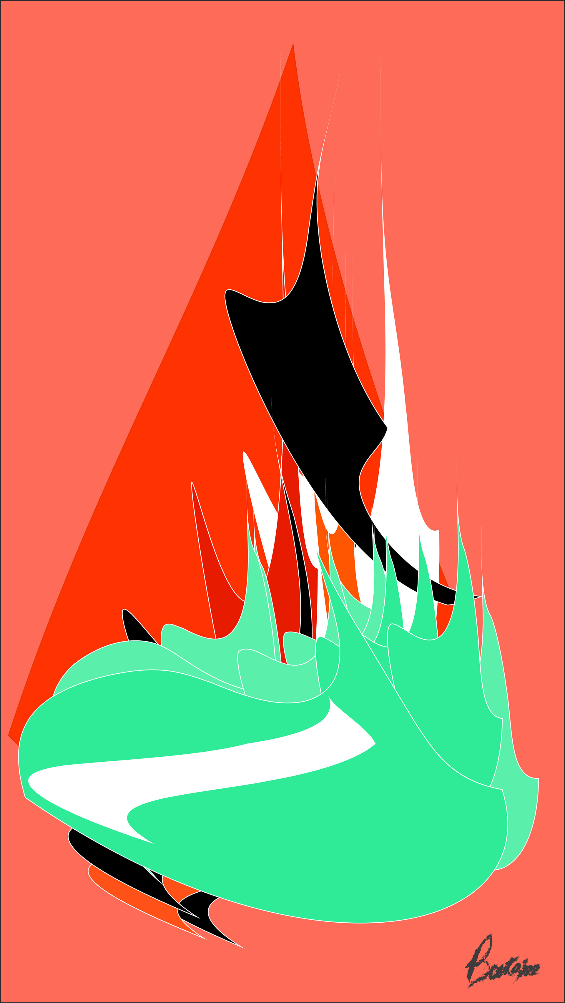 ‘’Untitled’’ Boutzie R, digital illustration, 2020 The art piece was created during an IG live. Was experimenting with connecting with everyone via an IG live and wanted to see how would that affect my artwork that was being created at that time. To my surprise, it came out amazing and it challenges me to be more outgoing in creating in my space but sometimes allowing people to see me in my element. rebelliousrebel.com @boutziee @boutzieee @rrebeIIl