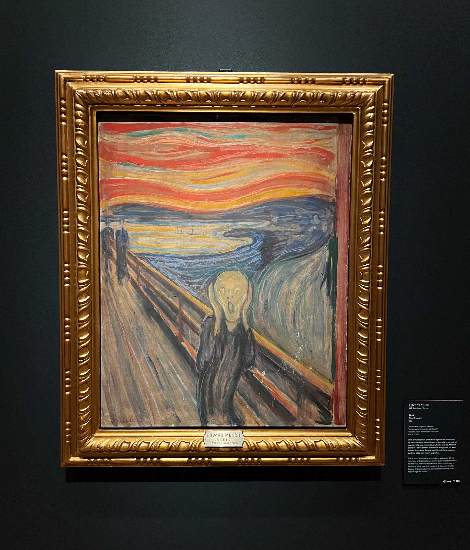 Tempera & crayon on cardboard, 1893