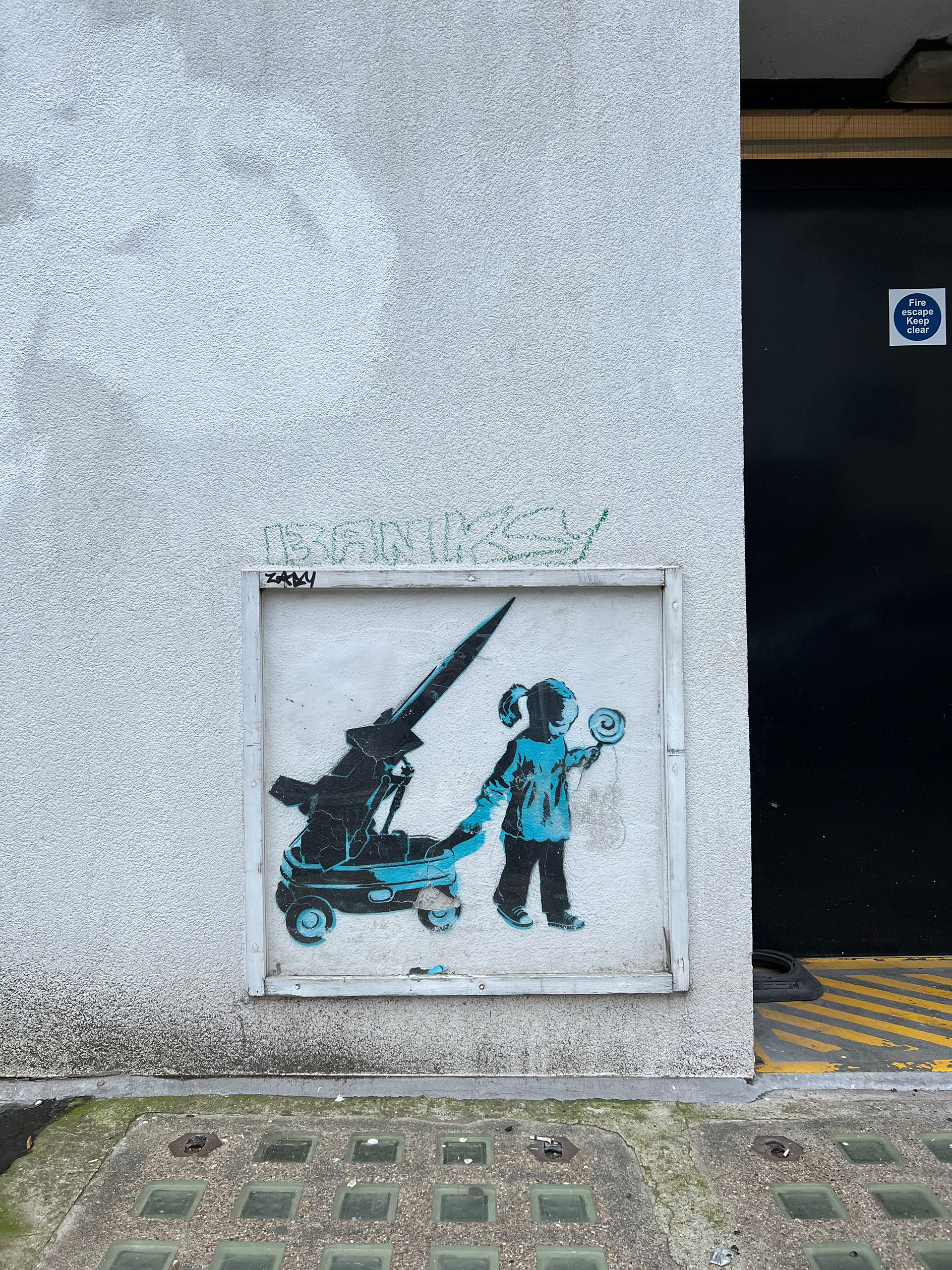 Girl pulling a rocket cart, 2012