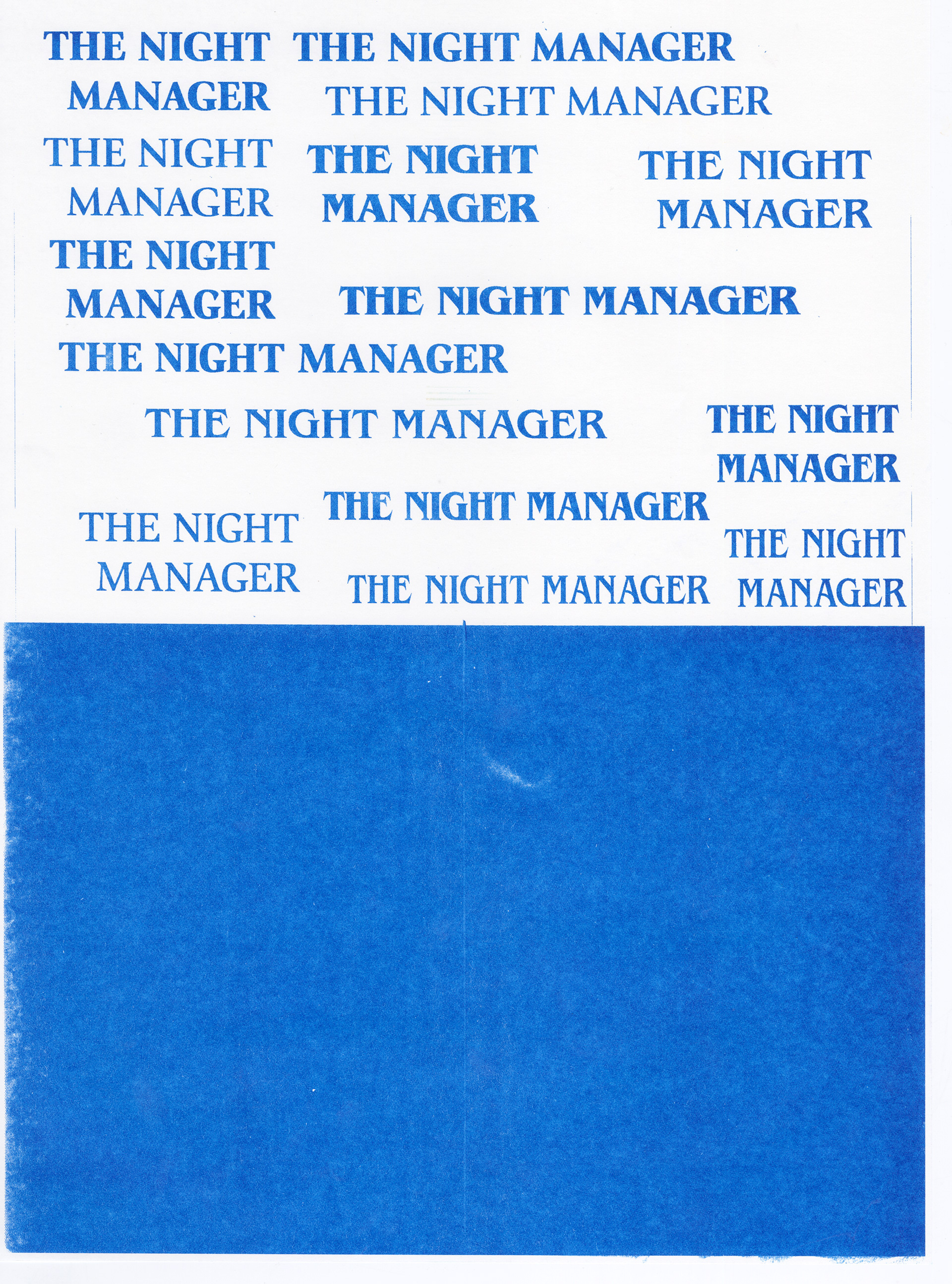 The Night Manager (risograph), 2020