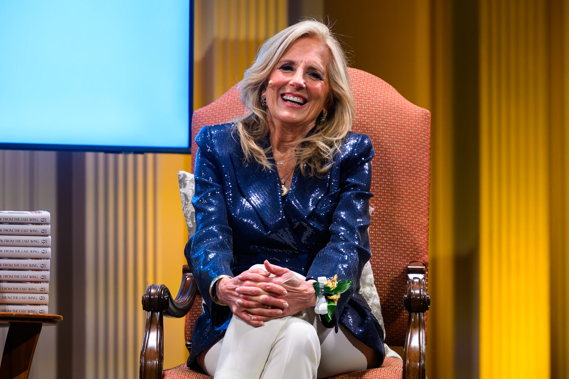 Former First Lady Dr. Jill Biden speaks at Sixth &amp; I in Washington, D.C., on June 3, 2026, in conversation with journalist Paola Ramos about her memoir View from the East Wing, reflecting on her years in the White House, the Biden presidency, and the events surrounding the 2024 election.