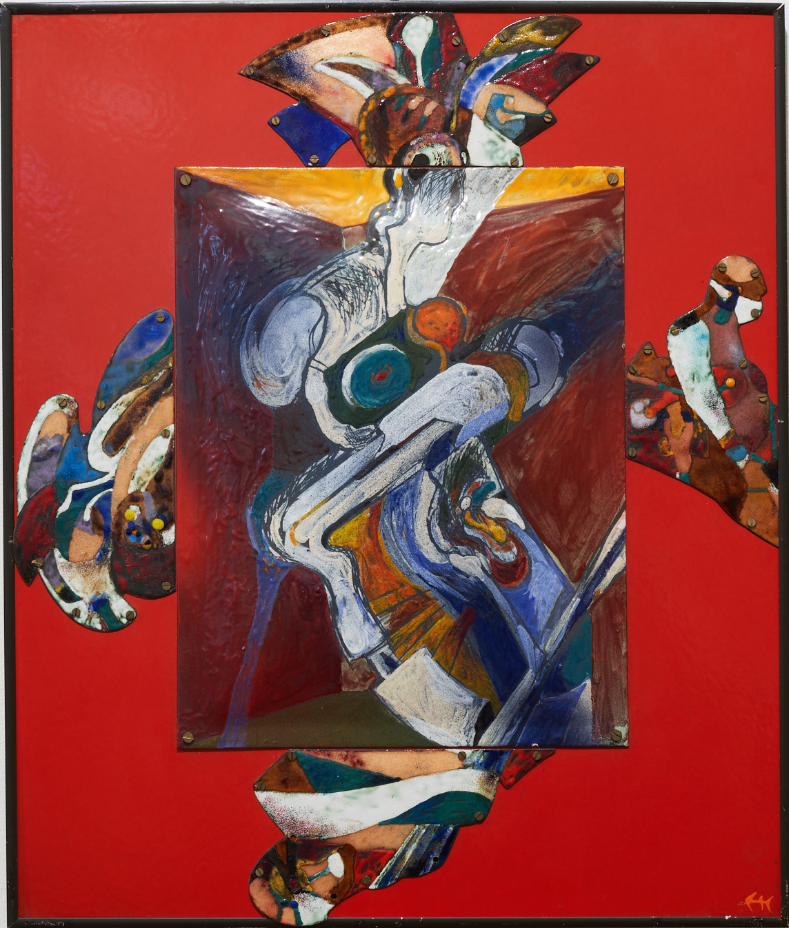 Královna, smalt na oceli, 47 x 60 cm